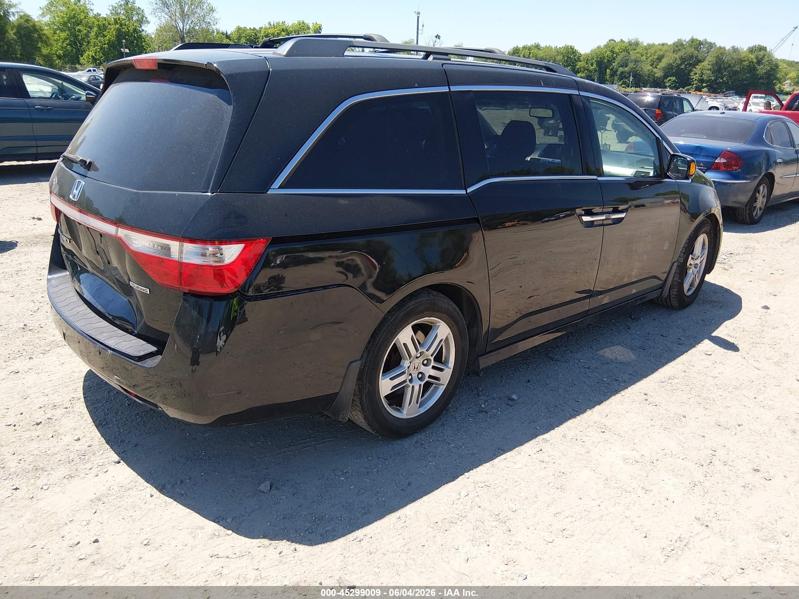 2012 Honda Odyssey Touring/touring Elite Black vin: 5FNRL5H99CB033485