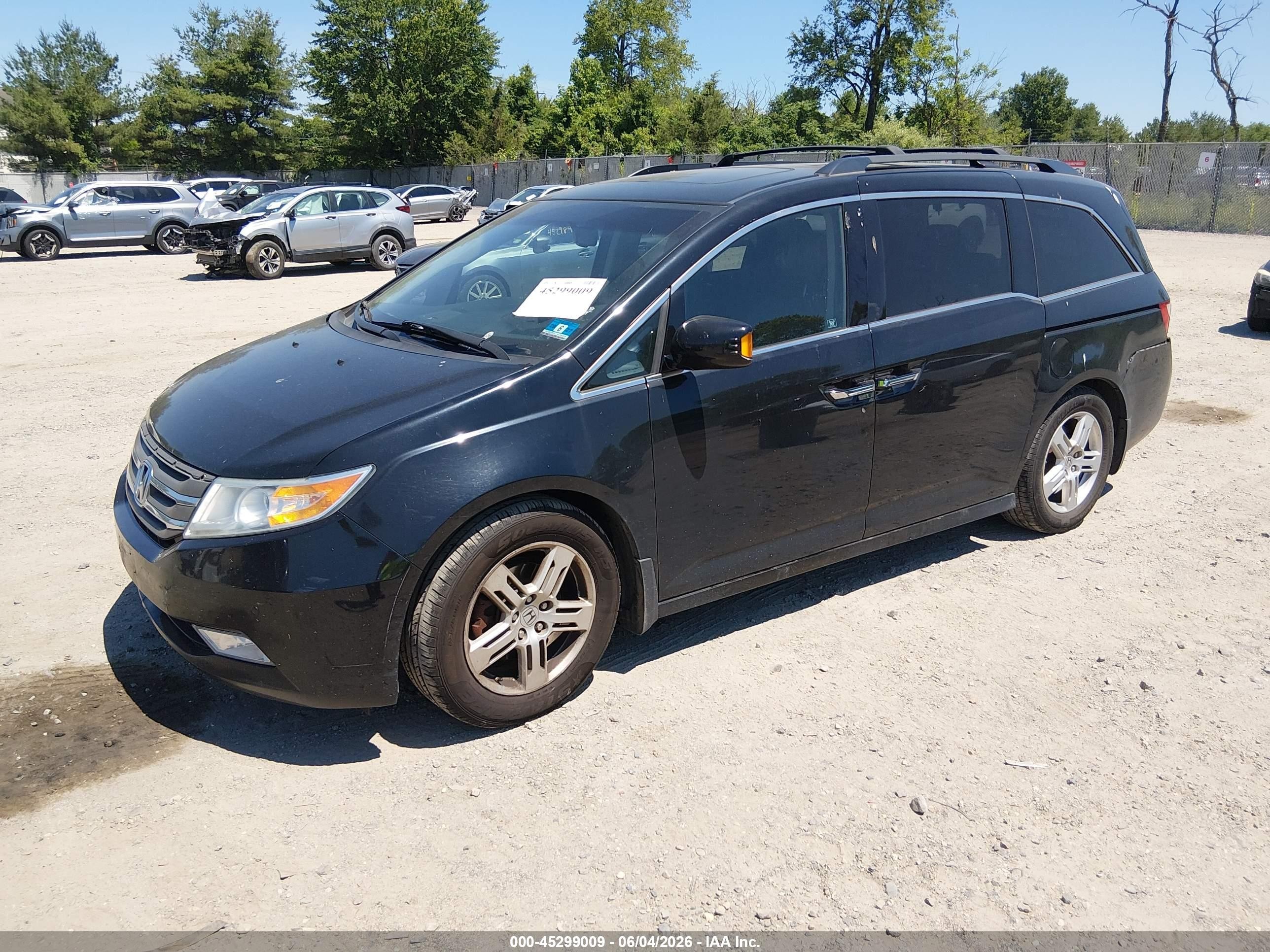 2012 Honda Odyssey Touring/touring Elite Black vin: 5FNRL5H99CB033485