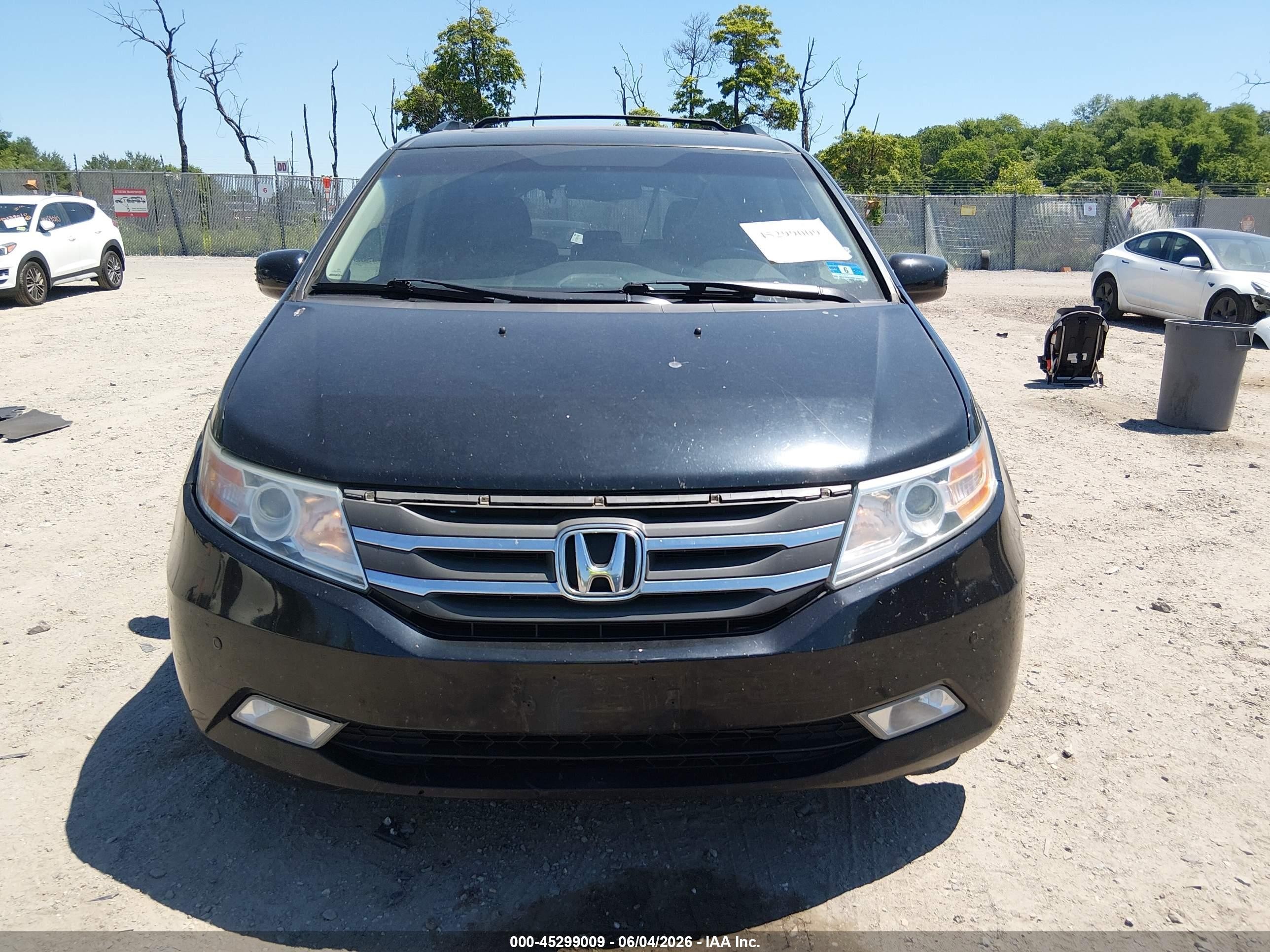 2012 Honda Odyssey Touring/touring Elite Black vin: 5FNRL5H99CB033485