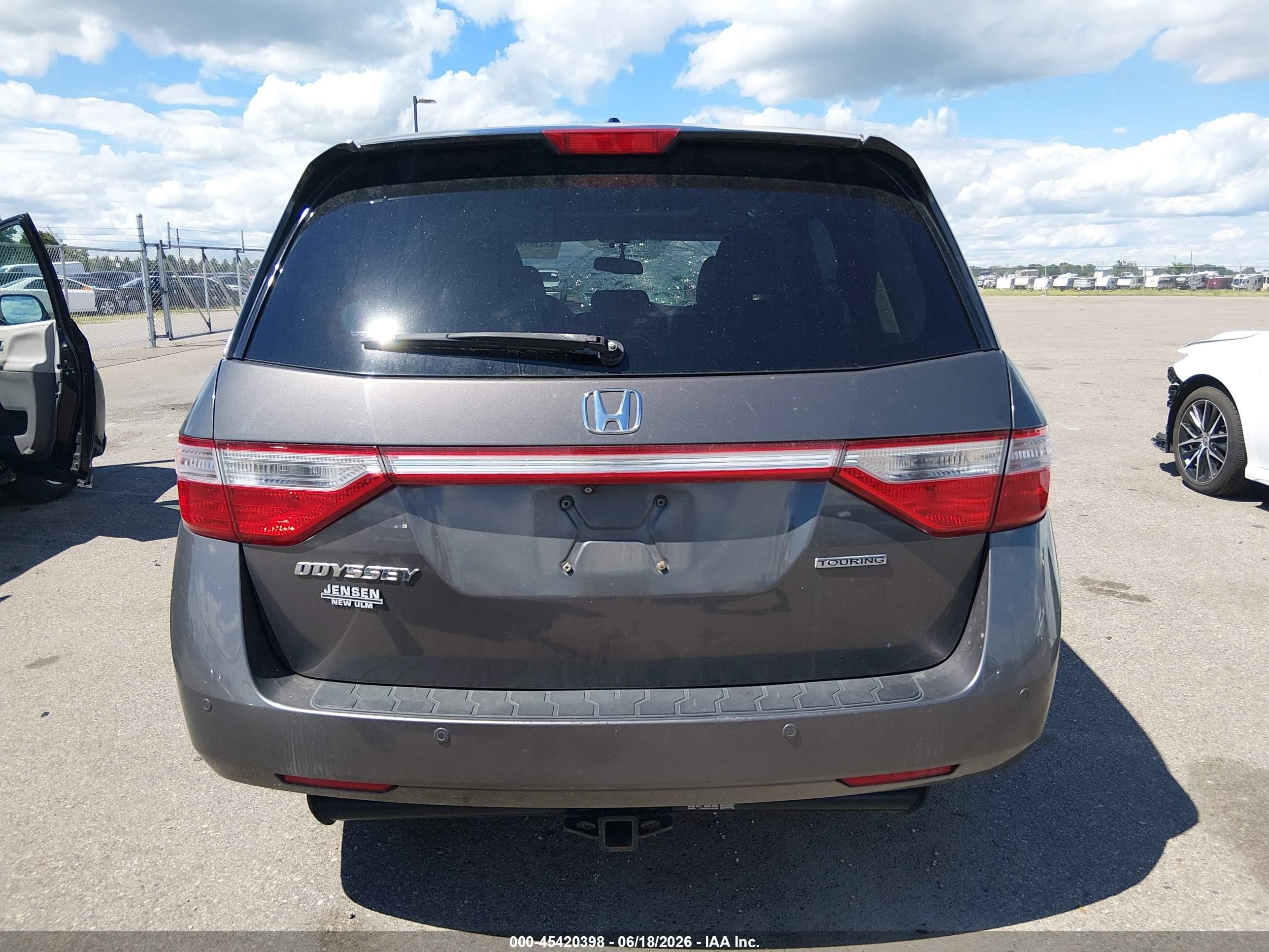 2012 Honda Odyssey Touring/touring Elite Gray vin: 5FNRL5H99CB054501