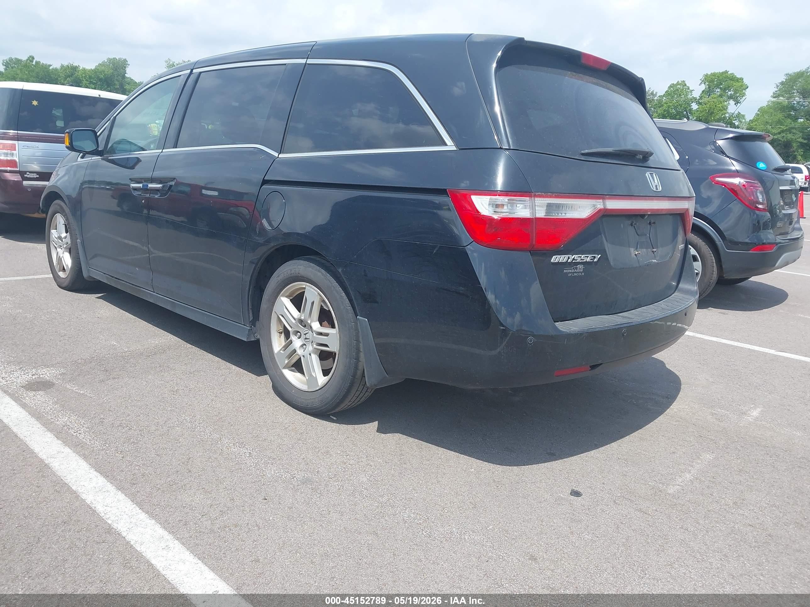 2012 Honda Odyssey Touring/touring Elite Черный vin: 5FNRL5H99CB064090
