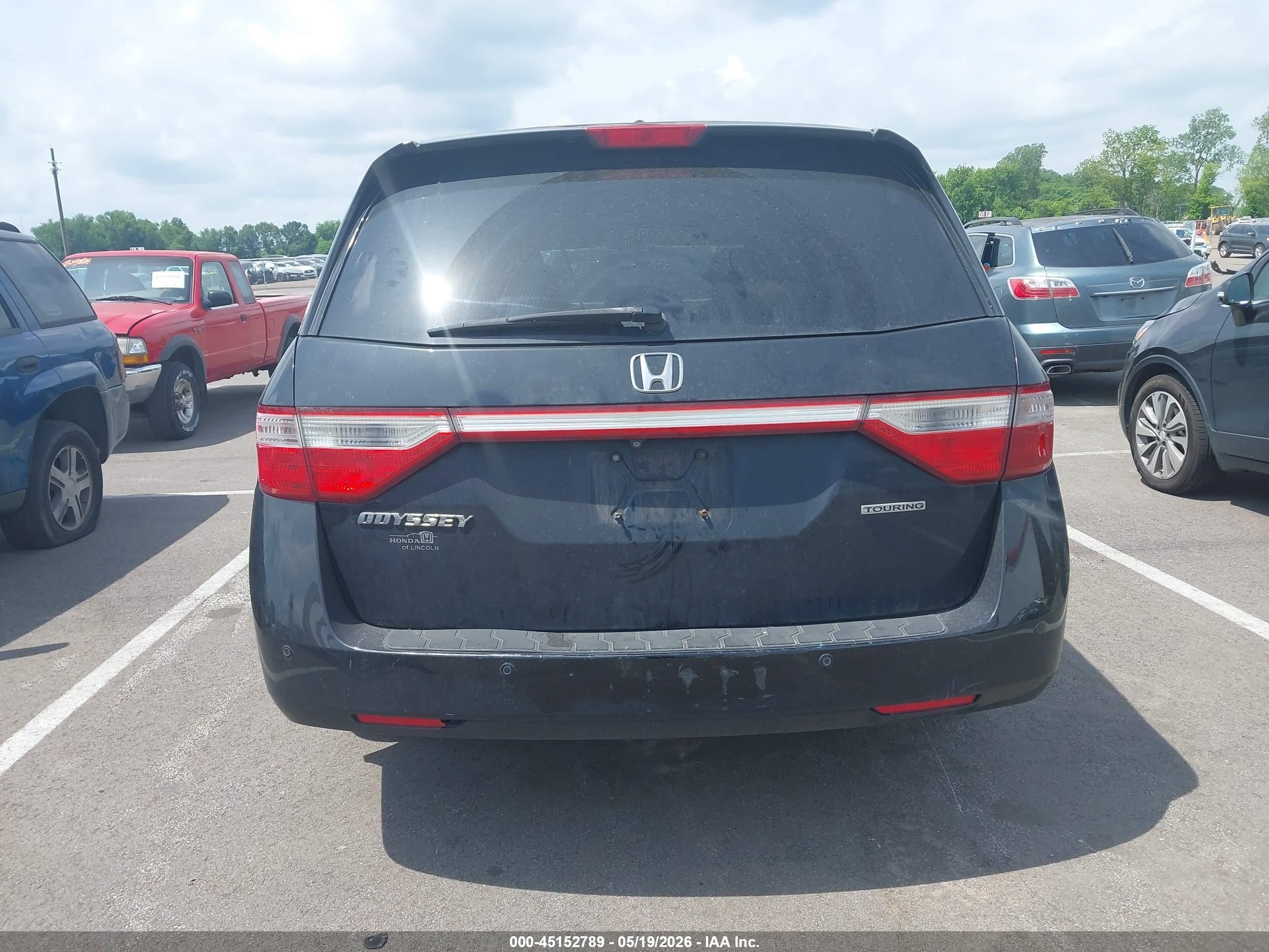 2012 Honda Odyssey Touring/touring Elite Черный vin: 5FNRL5H99CB064090