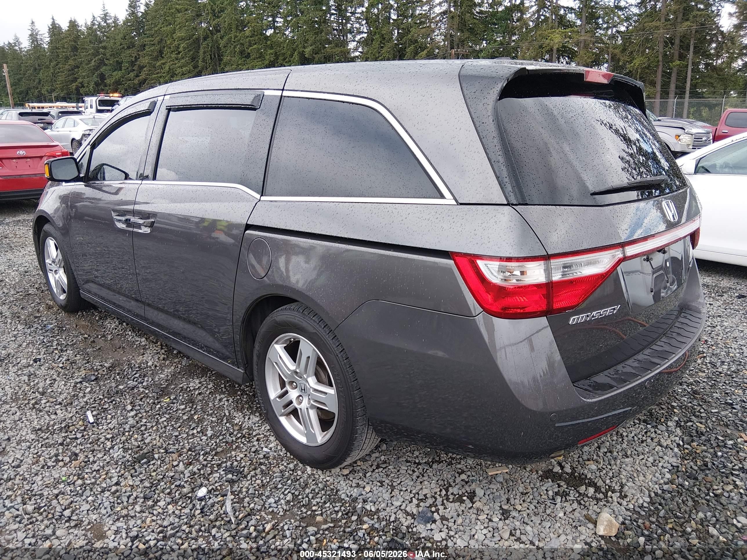 2012 Honda Odyssey Touring/touring Elite Gray vin: 5FNRL5H99CB070262