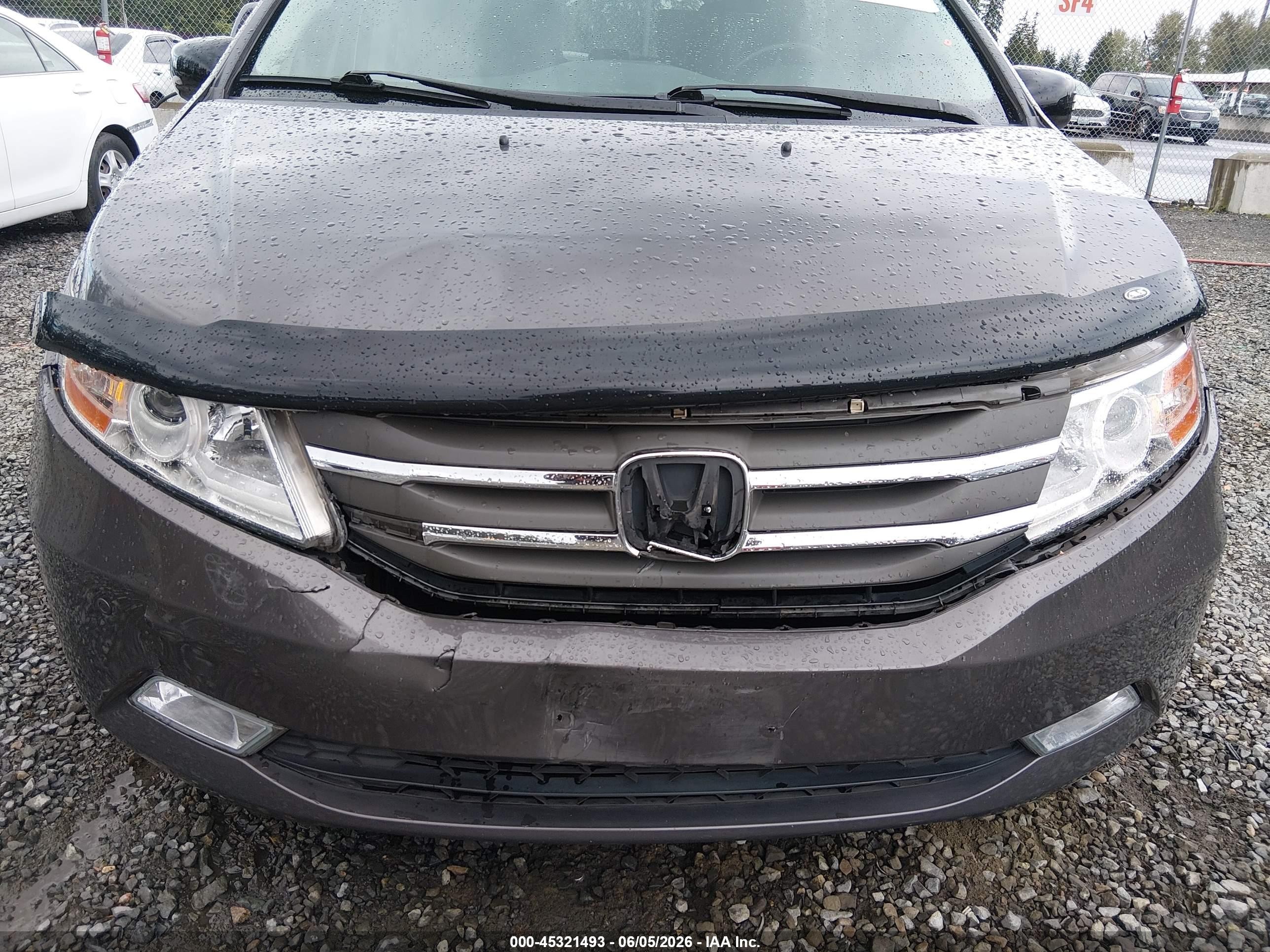 2012 Honda Odyssey Touring/touring Elite Gray vin: 5FNRL5H99CB070262