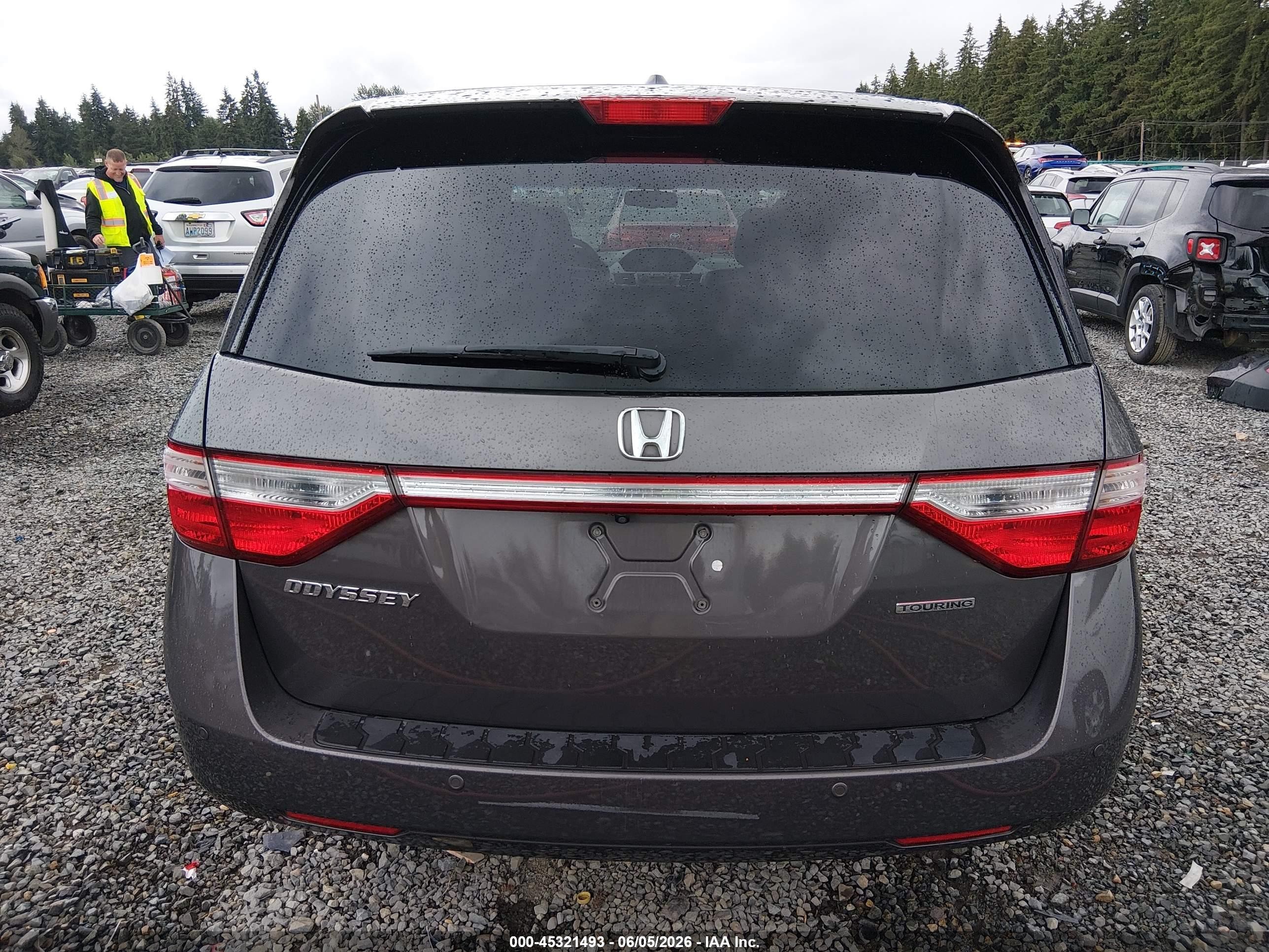 2012 Honda Odyssey Touring/touring Elite Gray vin: 5FNRL5H99CB070262