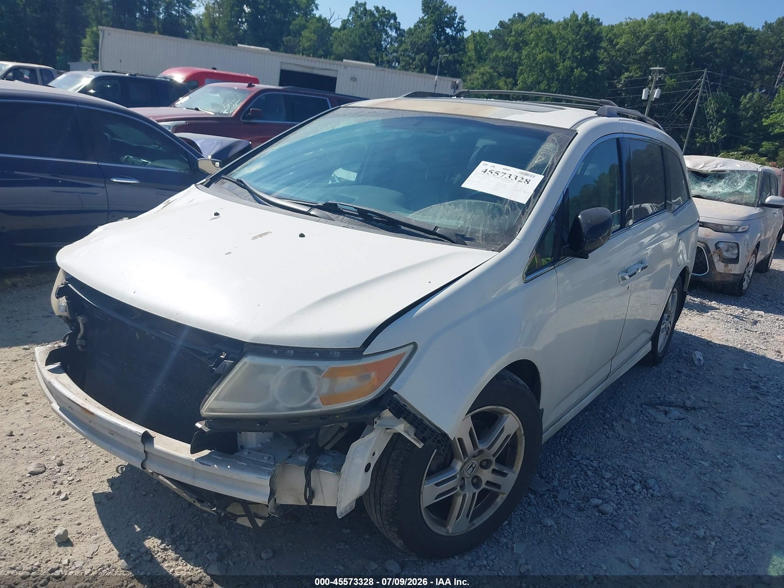 2012 Honda Odyssey Touring/touring Elite White vin: 5FNRL5H99CB131660