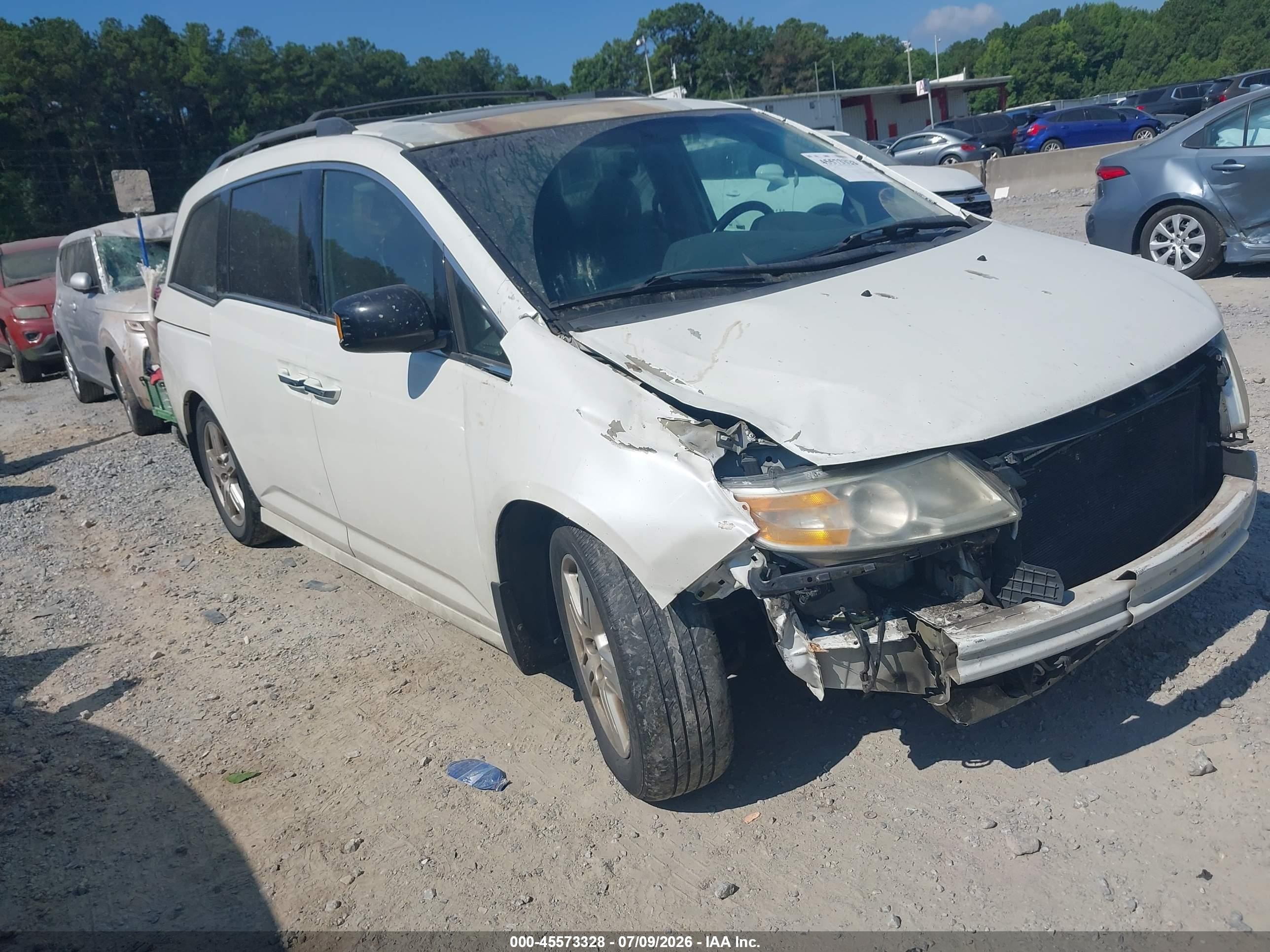 2012 Honda Odyssey Touring/touring Elite Белый vin: 5FNRL5H99CB131660
