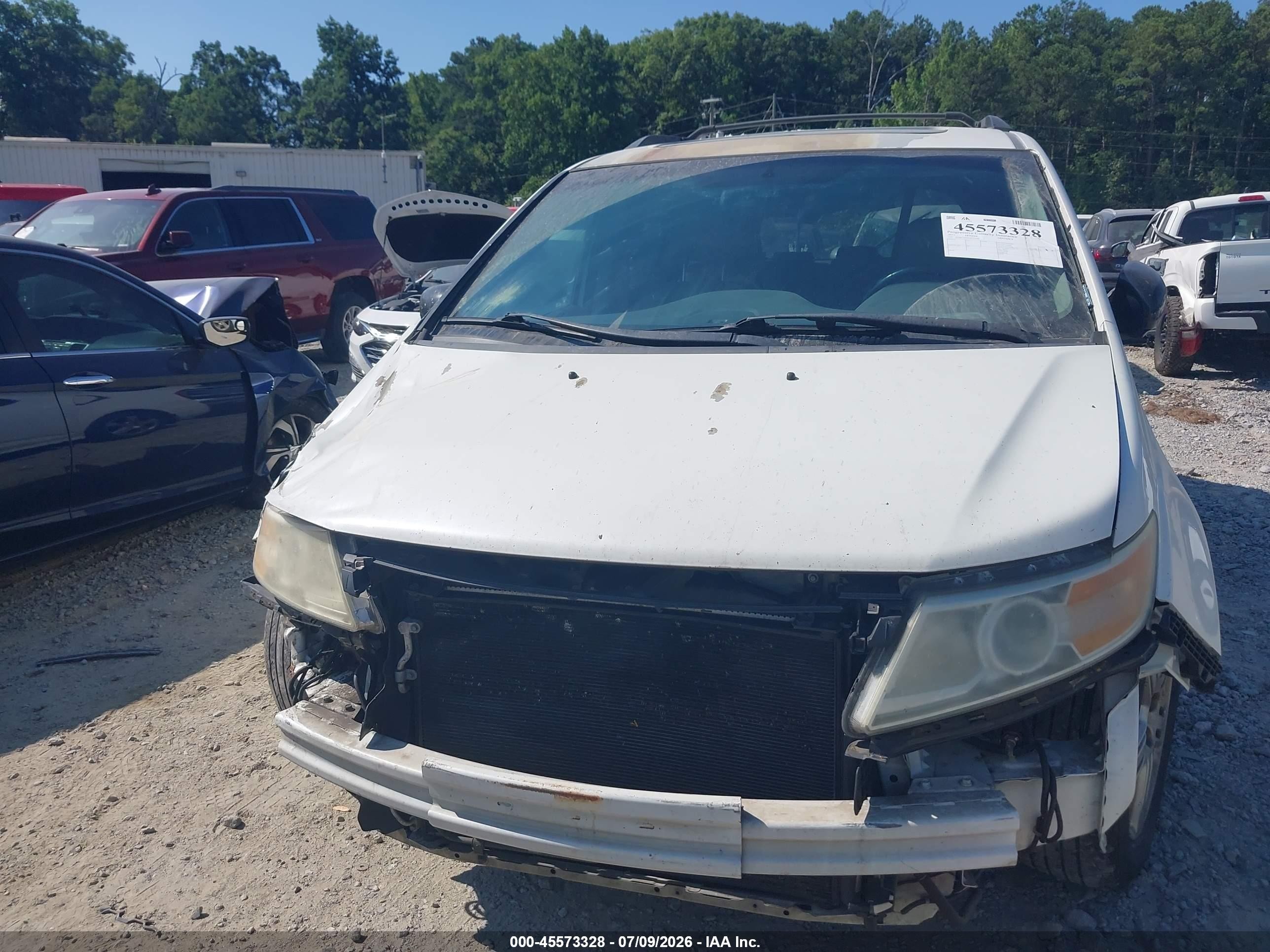 2012 Honda Odyssey Touring/touring Elite White vin: 5FNRL5H99CB131660