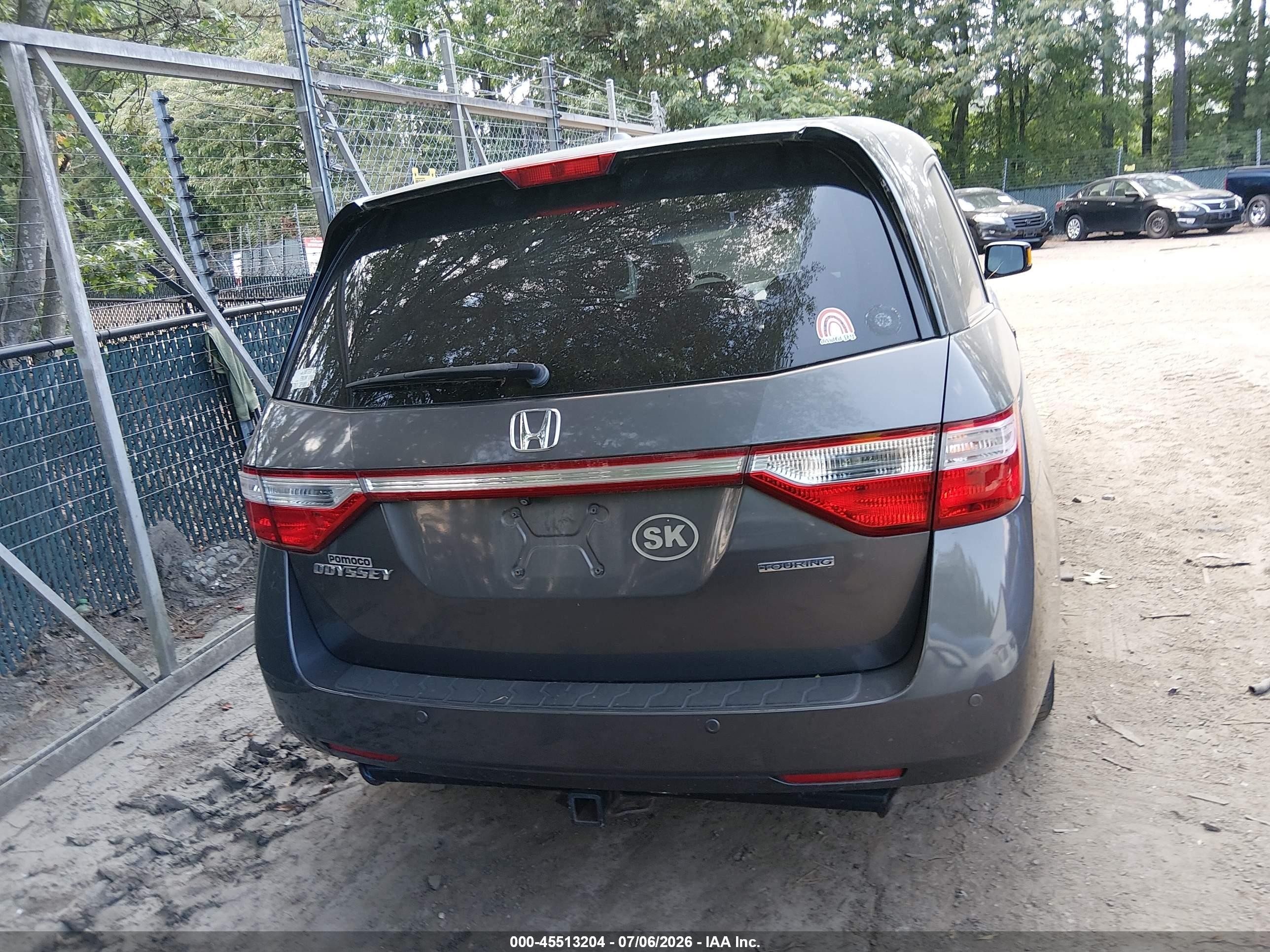 2013 Honda Odyssey Touring/touring Elite Gray vin: 5FNRL5H99DB011570