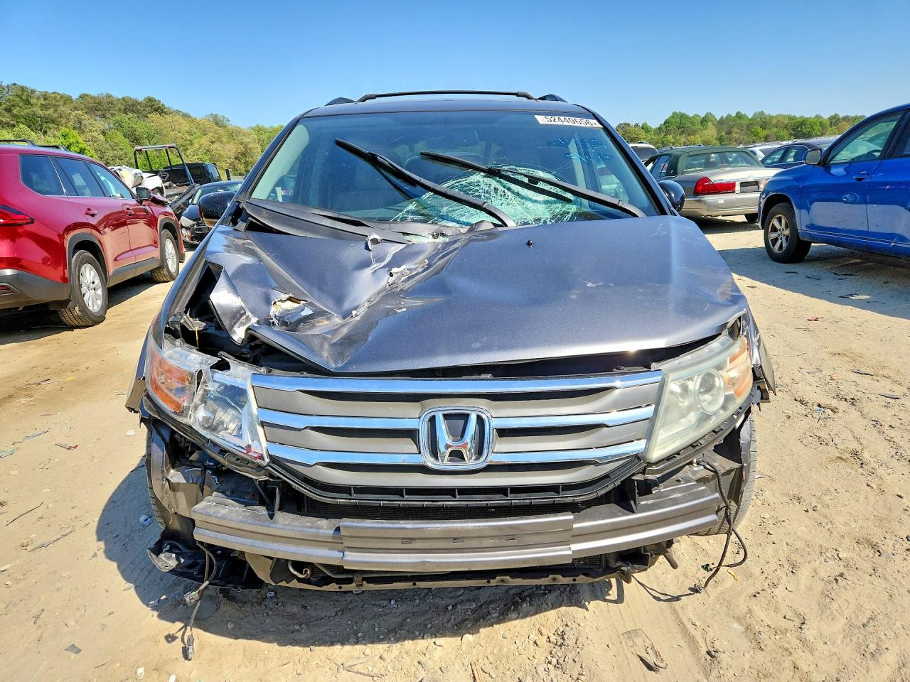 2013 Honda Odyssey Touring Gray vin: 5FNRL5H99DB056069
