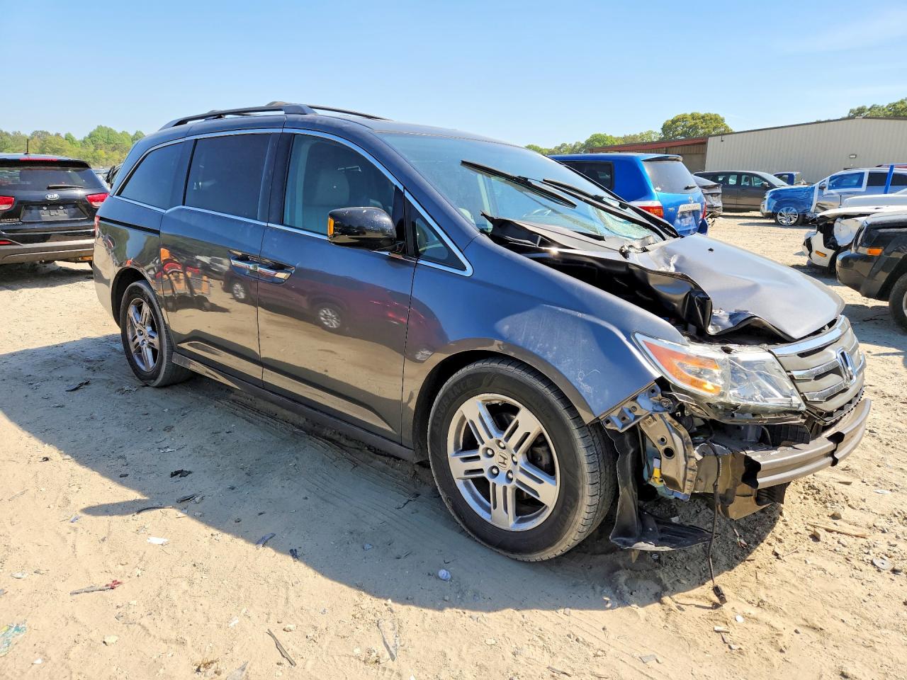 2013 Honda Odyssey Touring Gray vin: 5FNRL5H99DB056069
