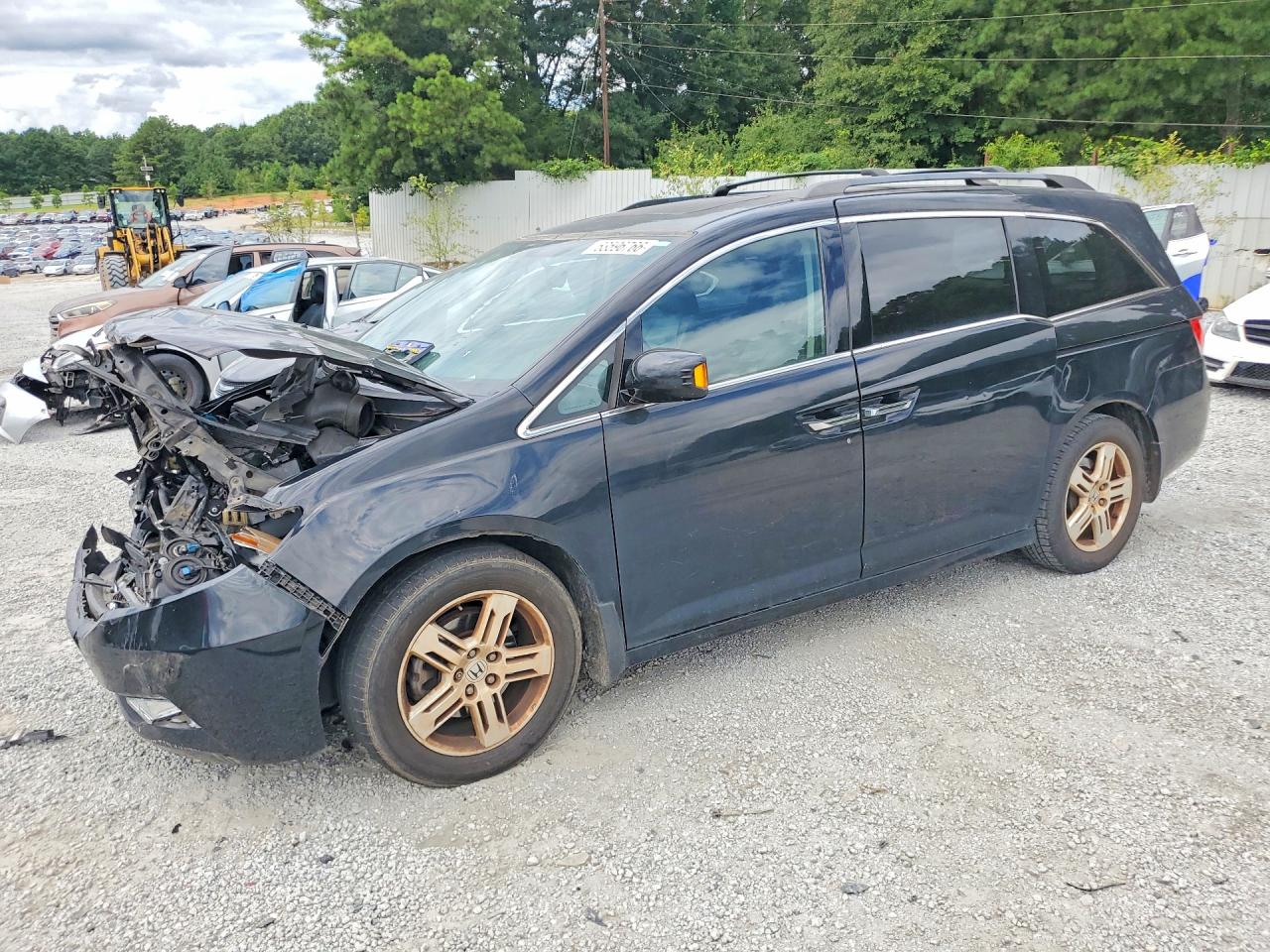 2013 Honda Odyssey Touring Black vin: 5FNRL5H99DB059487