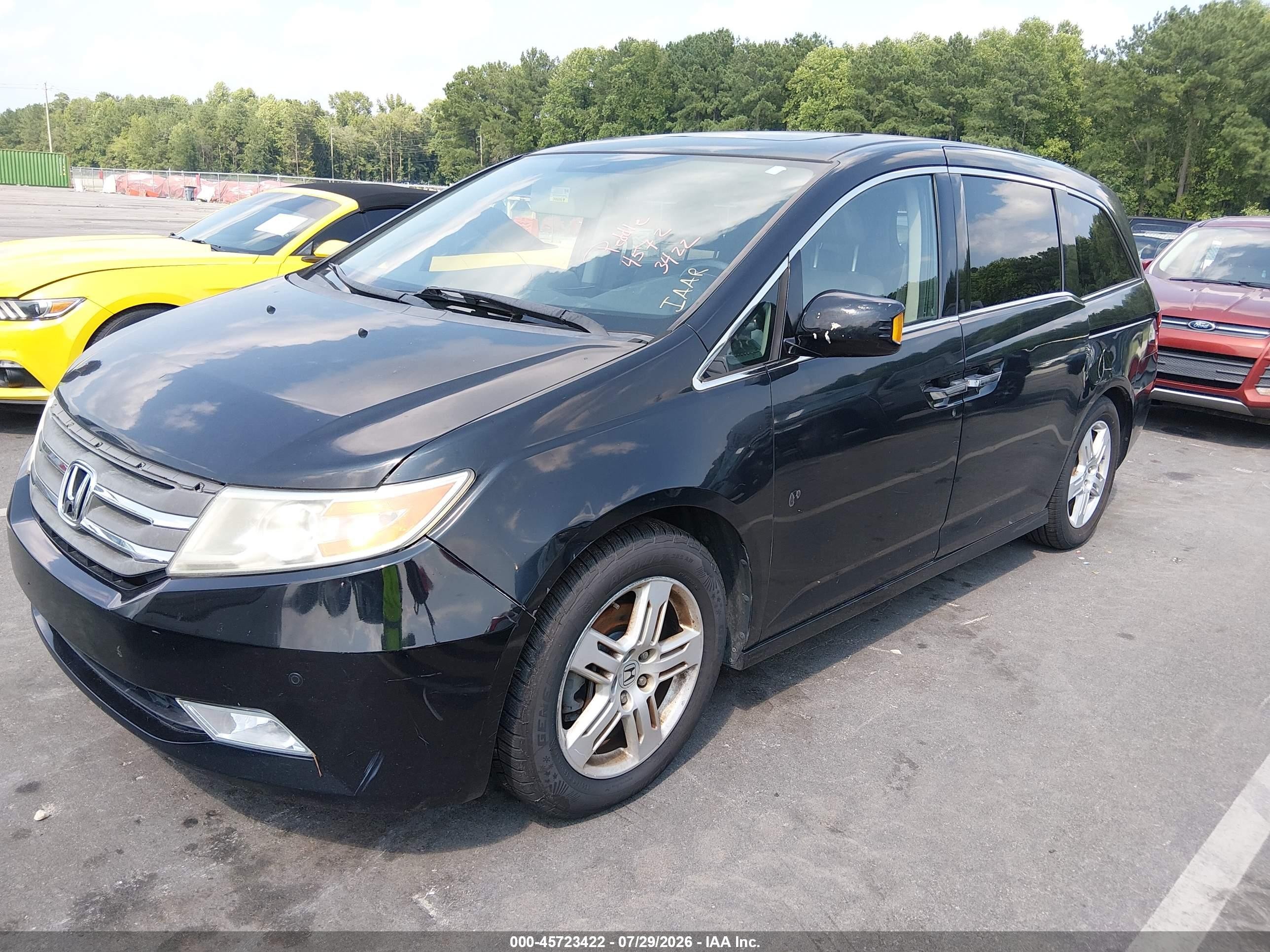 2013 Honda Odyssey Touring/touring Elite Black vin: 5FNRL5H99DB087337