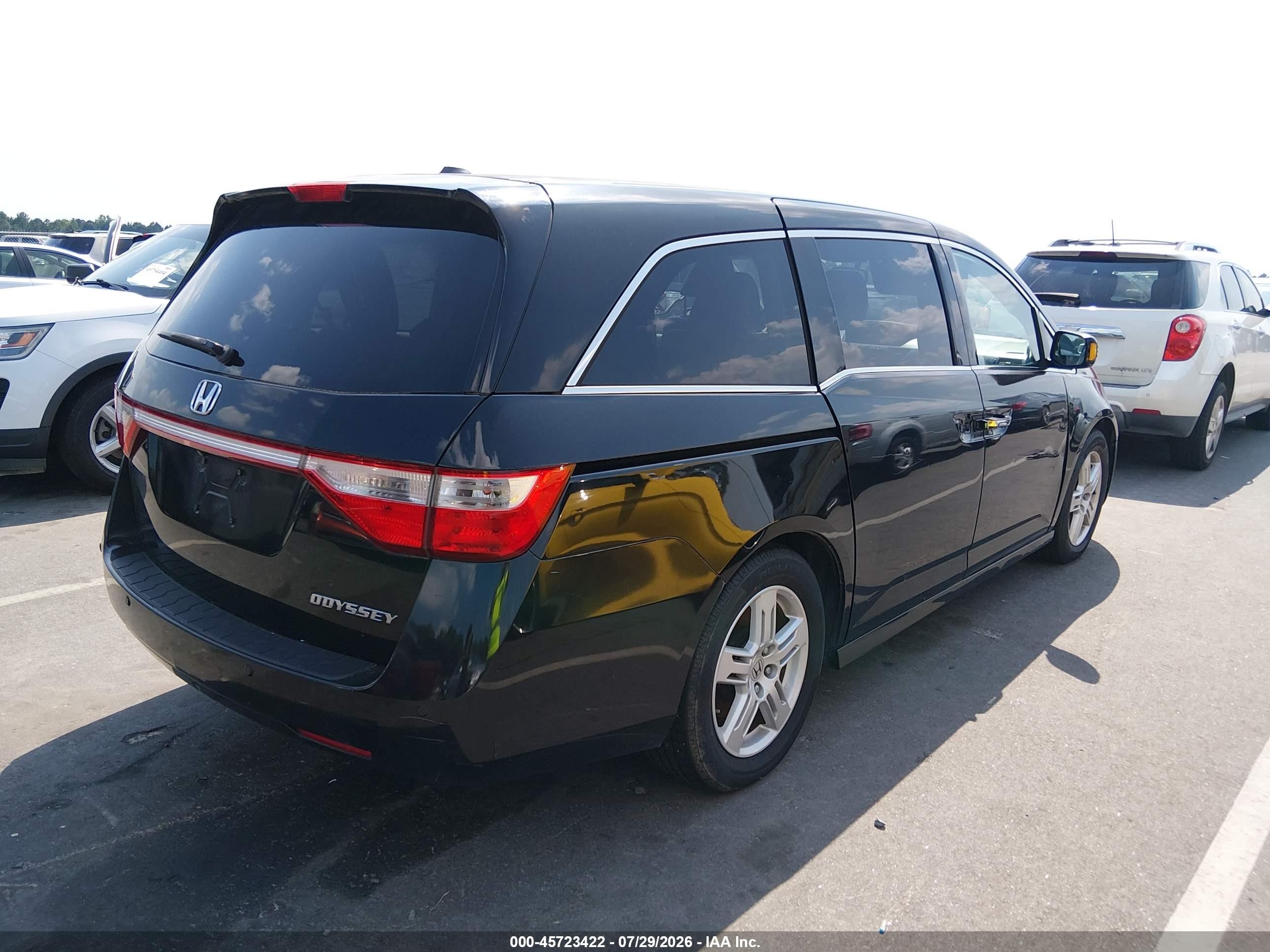 2013 Honda Odyssey Touring/touring Elite Black vin: 5FNRL5H99DB087337