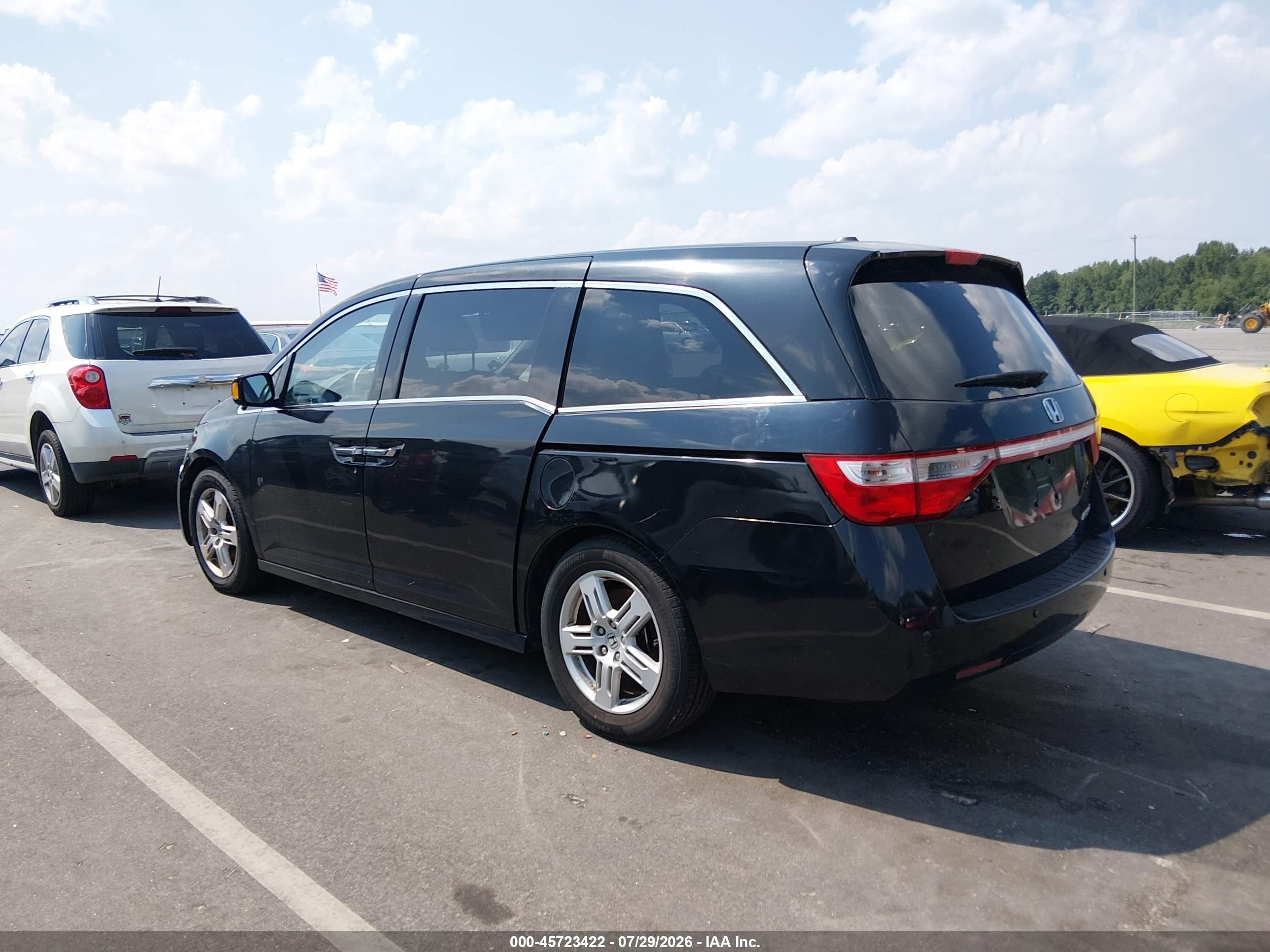 2013 Honda Odyssey Touring/touring Elite Black vin: 5FNRL5H99DB087337