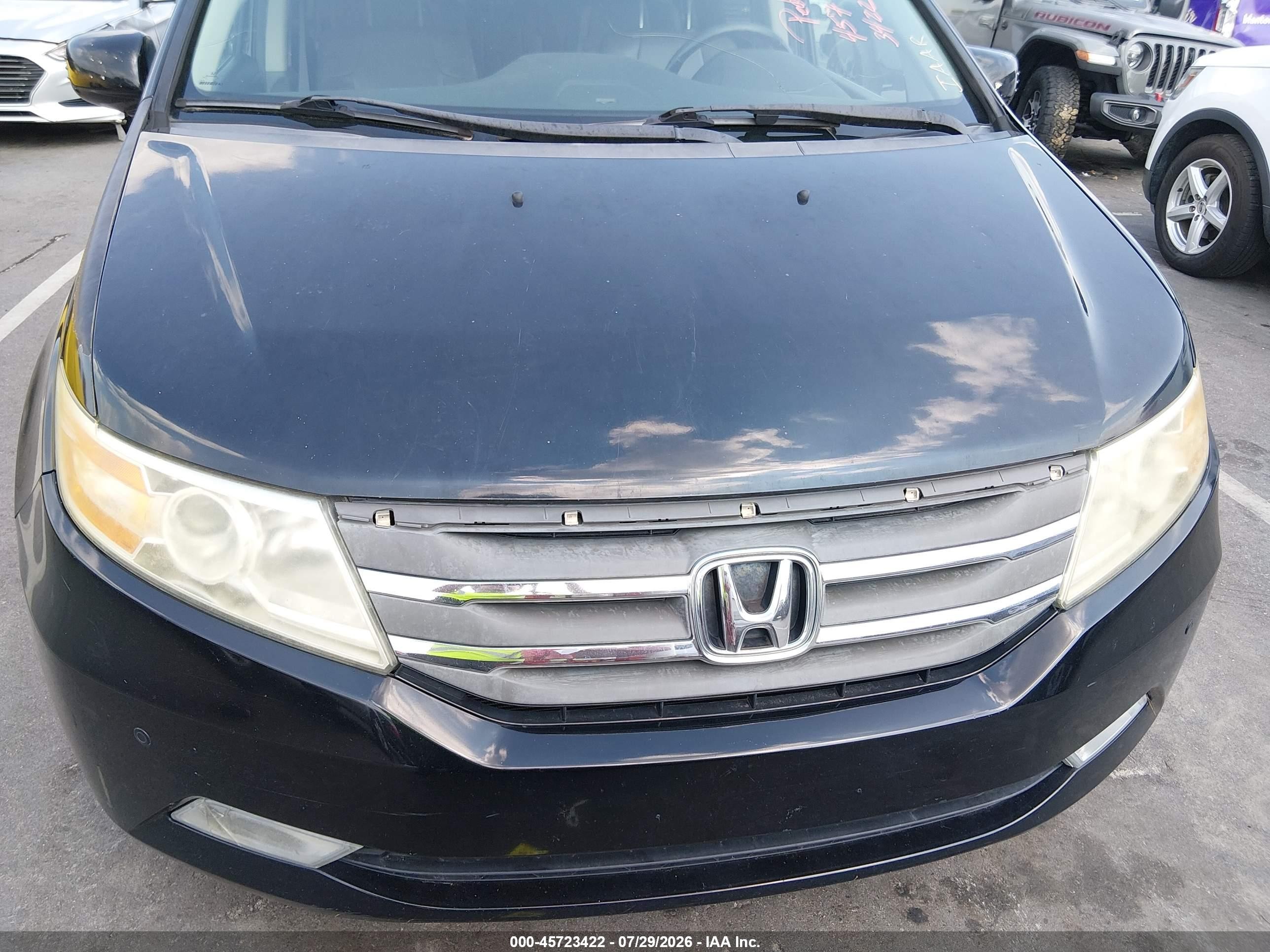 2013 Honda Odyssey Touring/touring Elite Black vin: 5FNRL5H99DB087337