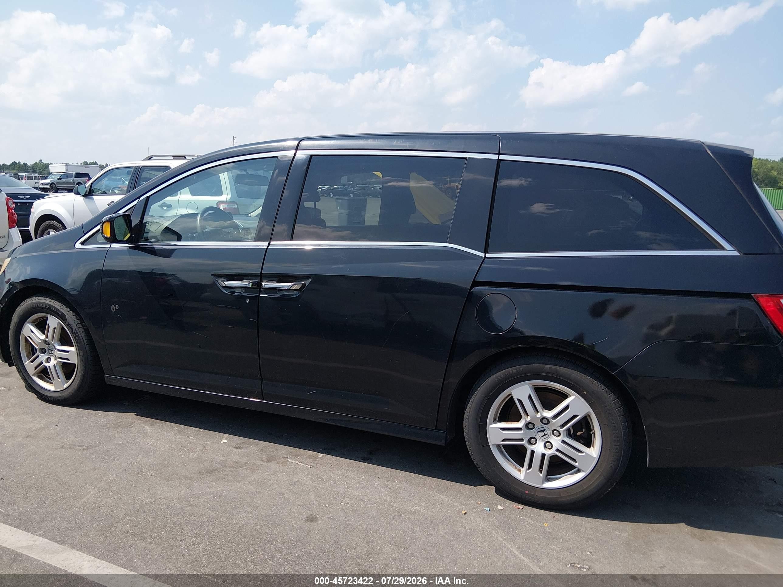 2013 Honda Odyssey Touring/touring Elite Black vin: 5FNRL5H99DB087337