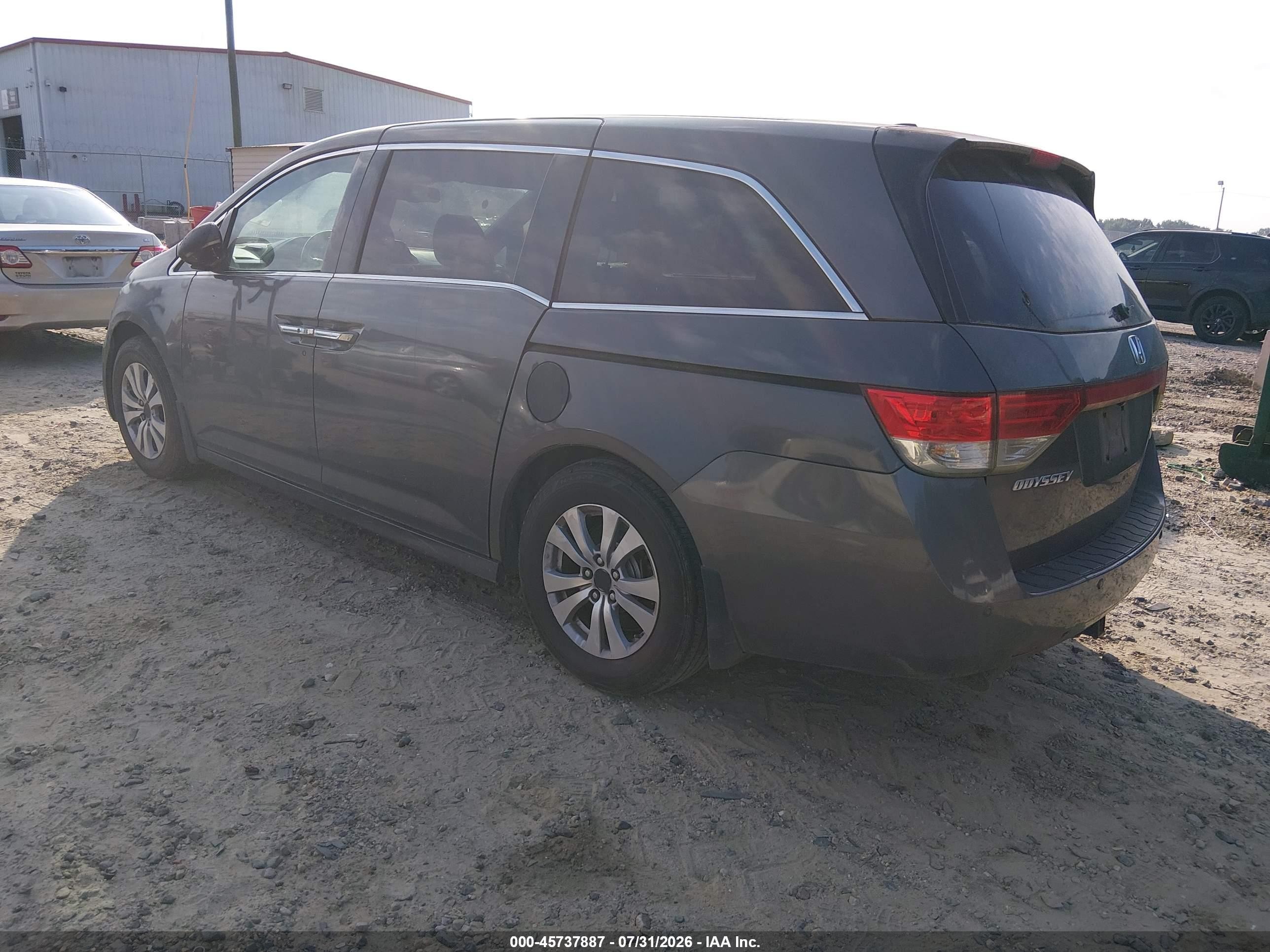 2014 Honda Odyssey Touring/touring Elite Gray vin: 5FNRL5H99EB004944