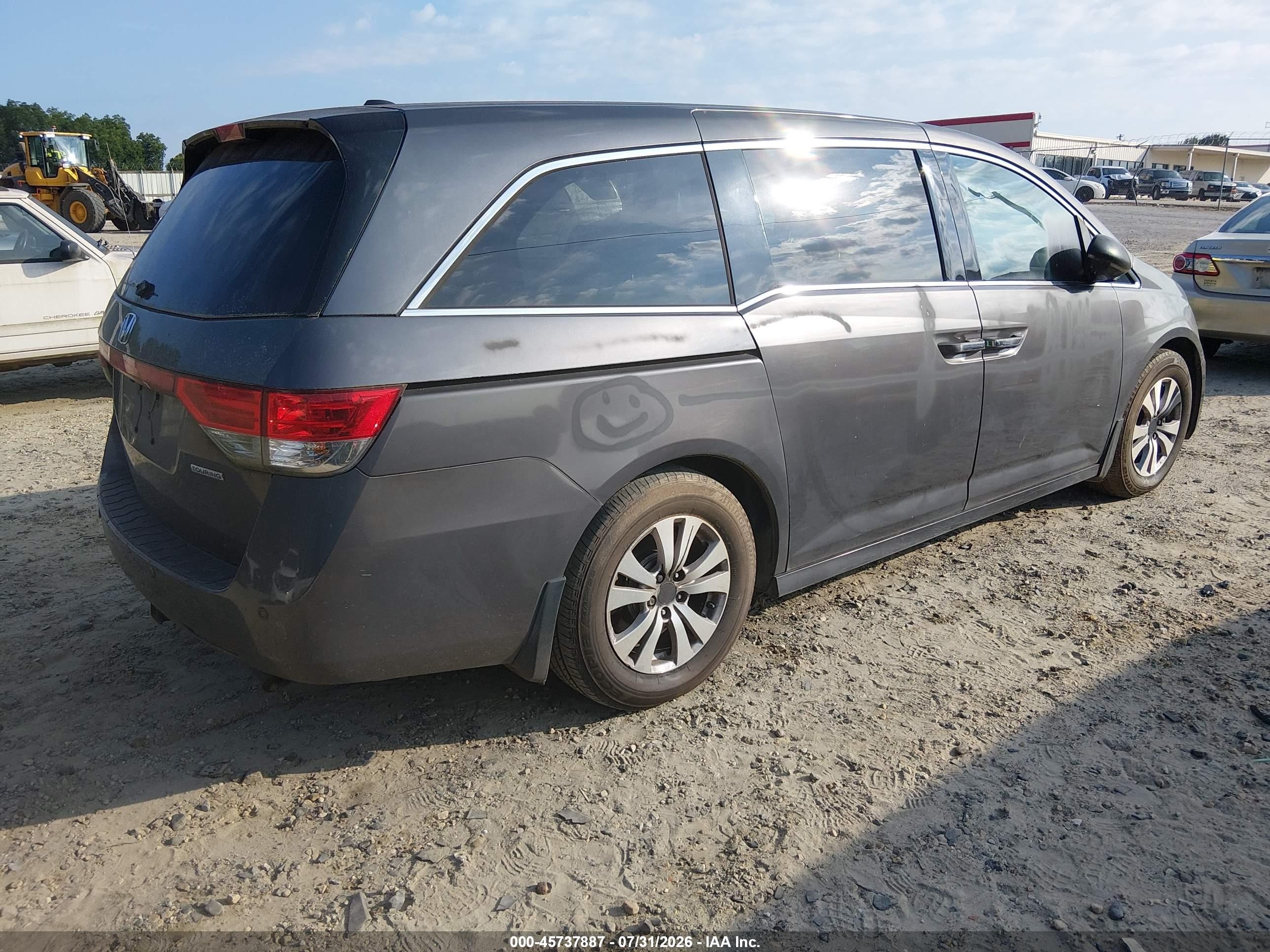 2014 Honda Odyssey Touring/touring Elite Gray vin: 5FNRL5H99EB004944