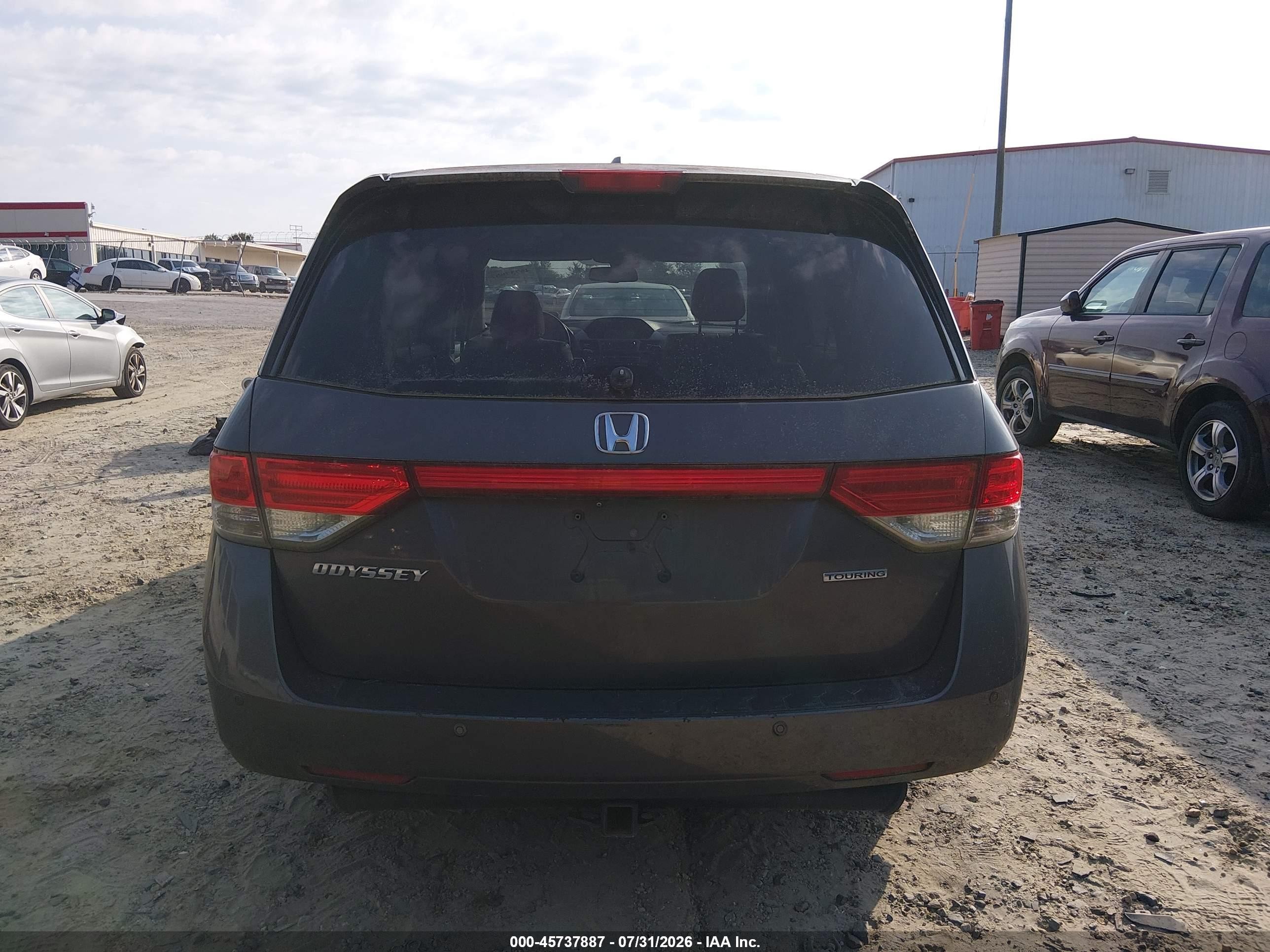2014 Honda Odyssey Touring/touring Elite Gray vin: 5FNRL5H99EB004944