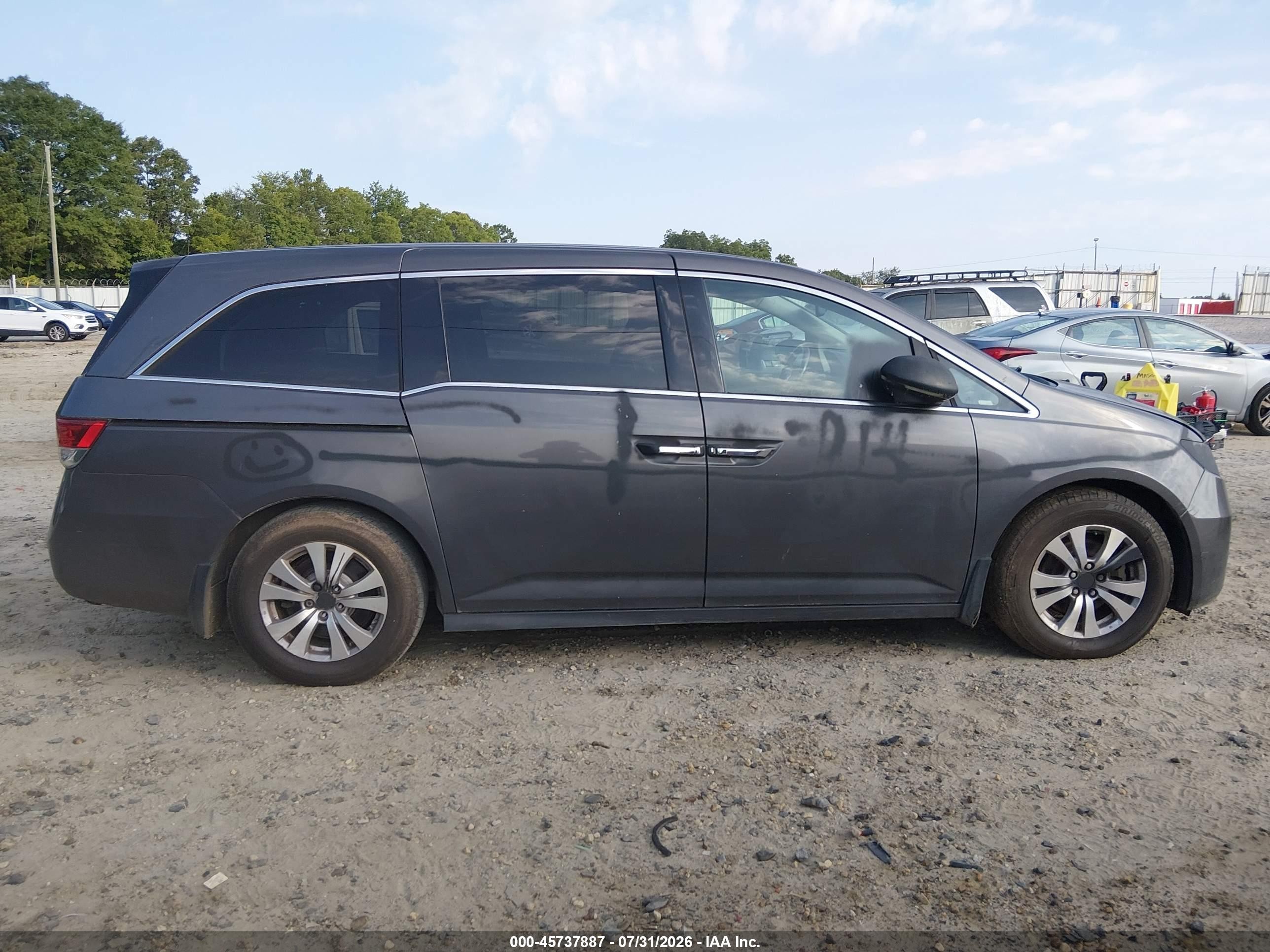 2014 Honda Odyssey Touring/touring Elite Gray vin: 5FNRL5H99EB004944