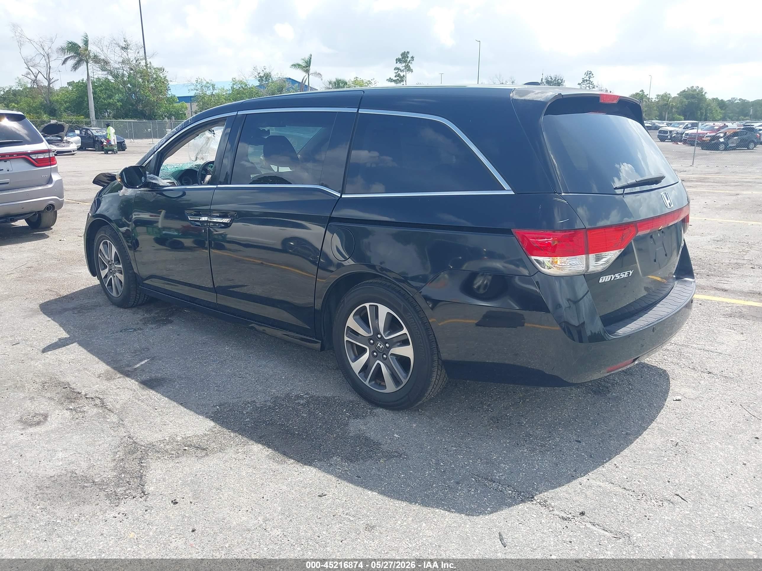 2014 Honda Odyssey Touring/touring Elite Black vin: 5FNRL5H99EB074993