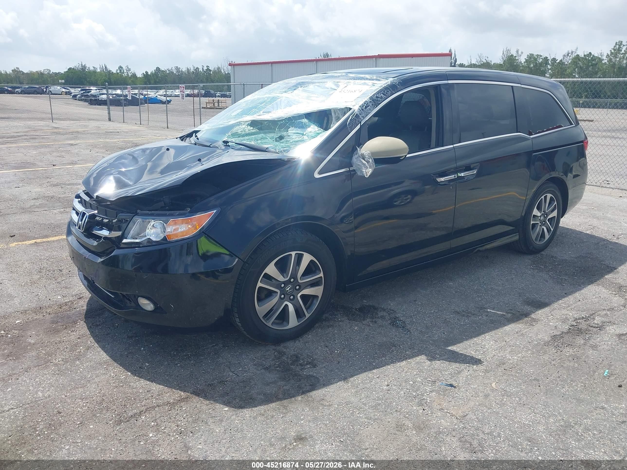 2014 Honda Odyssey Touring/touring Elite Black vin: 5FNRL5H99EB074993
