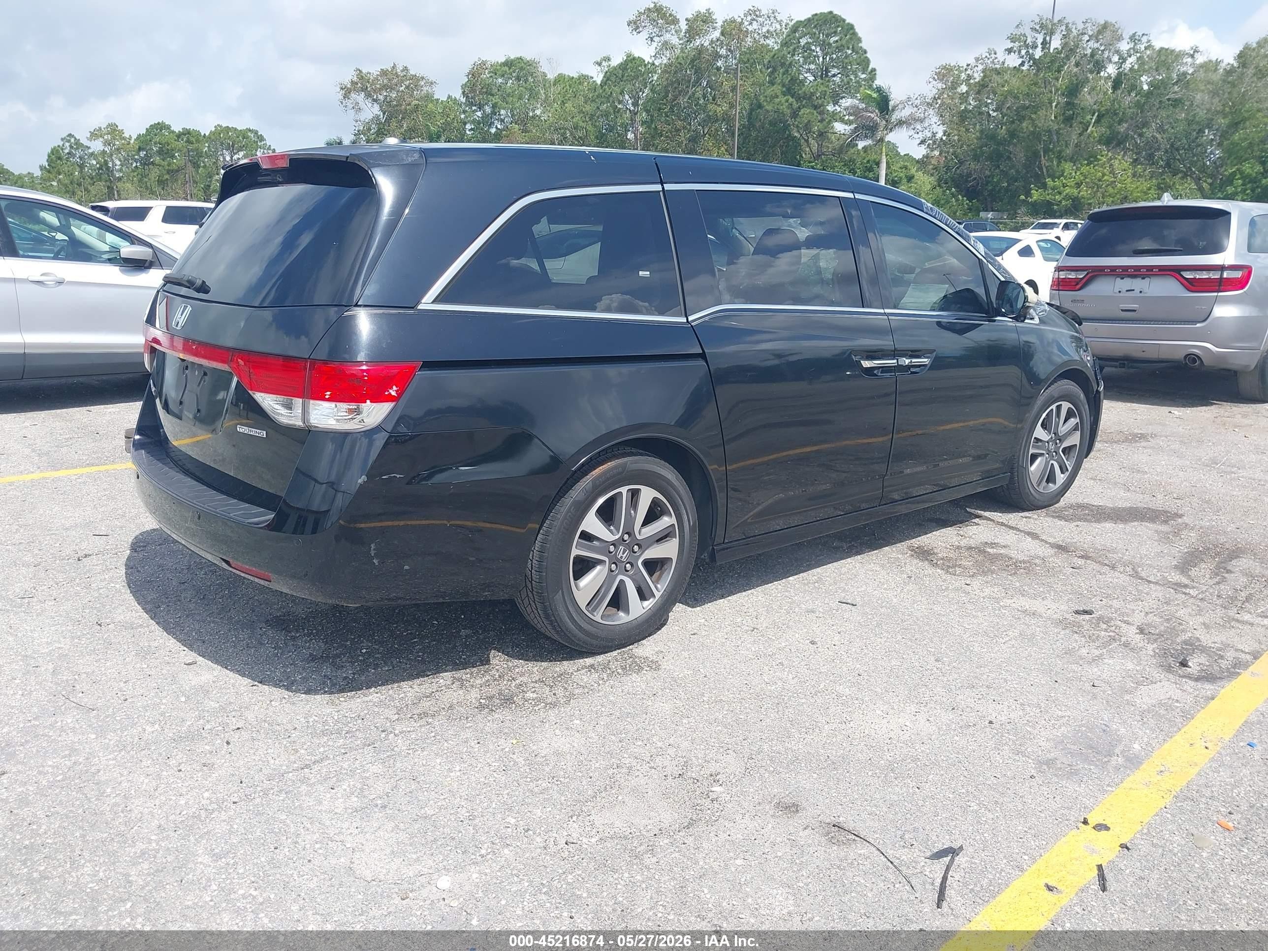 2014 Honda Odyssey Touring/touring Elite Black vin: 5FNRL5H99EB074993