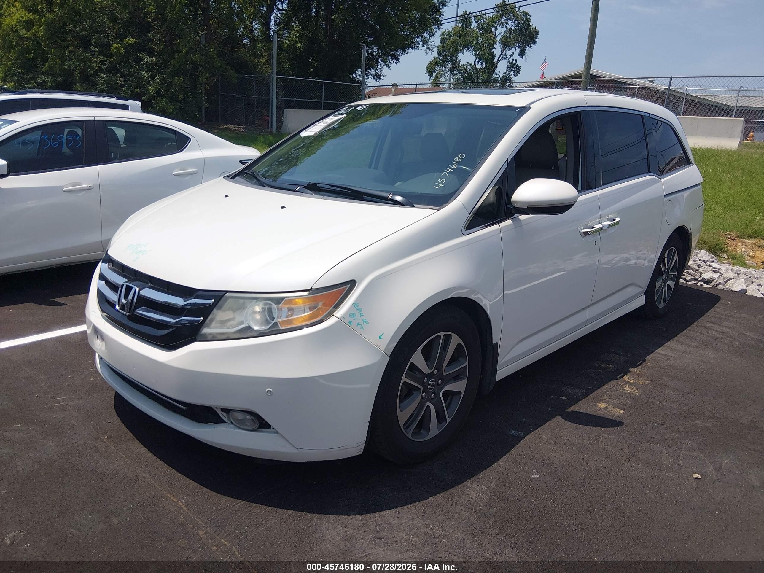 2015 Honda Odyssey Touring/touring Elite White vin: 5FNRL5H99FB006792
