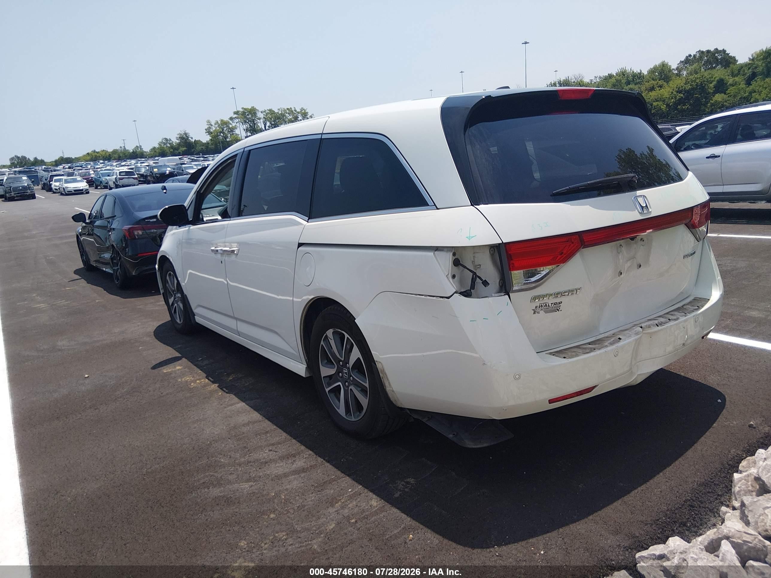 2015 Honda Odyssey Touring/touring Elite White vin: 5FNRL5H99FB006792
