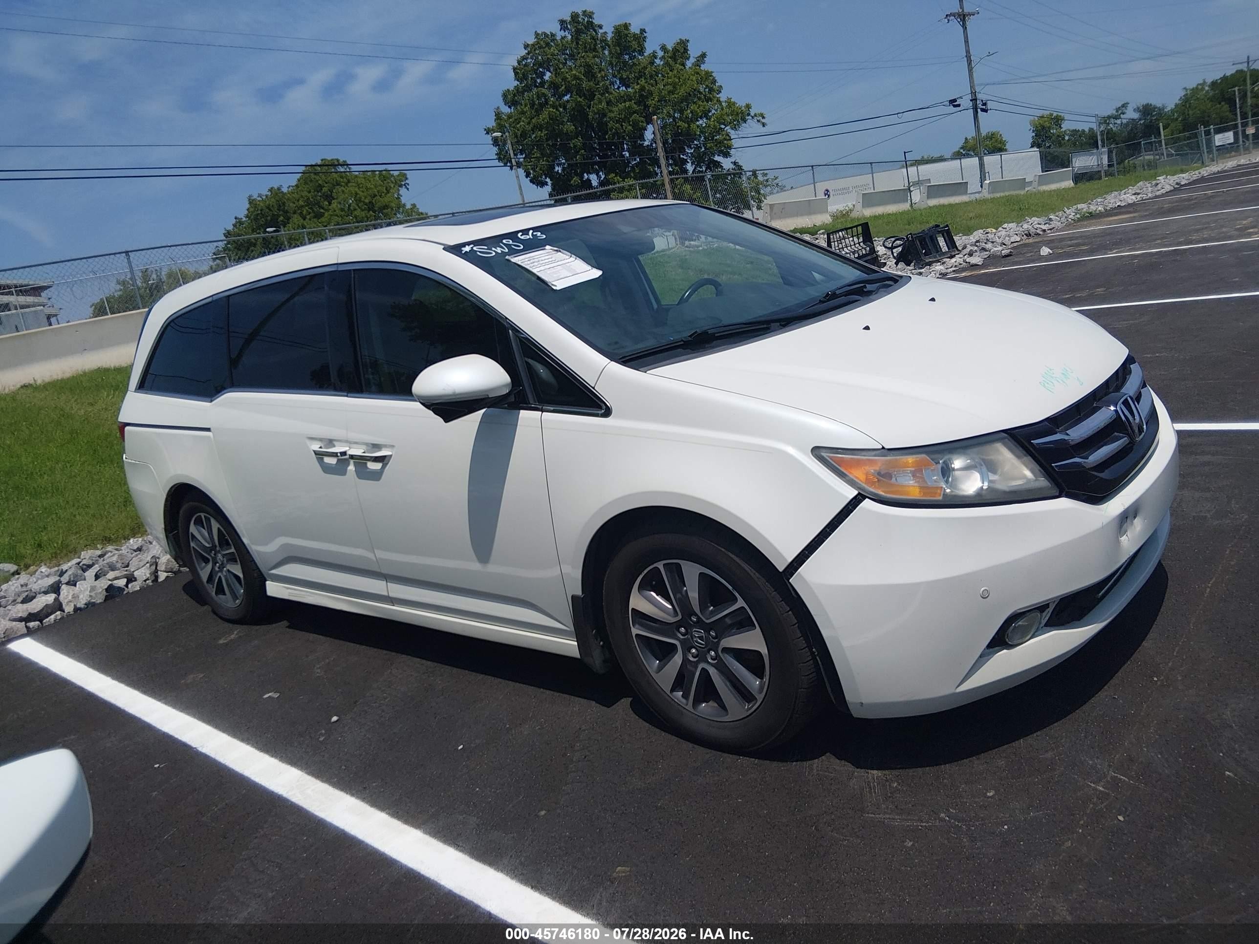 2015 Honda Odyssey Touring/touring Elite White vin: 5FNRL5H99FB006792