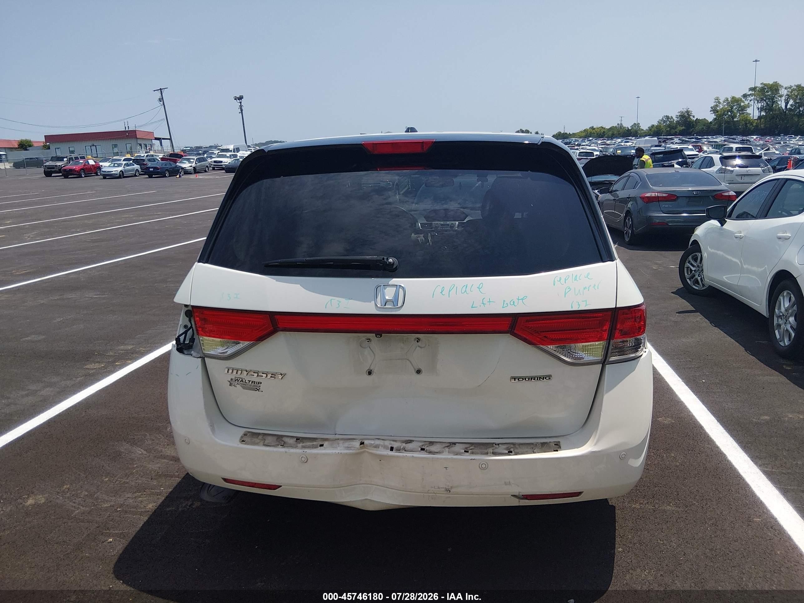2015 Honda Odyssey Touring/touring Elite White vin: 5FNRL5H99FB006792