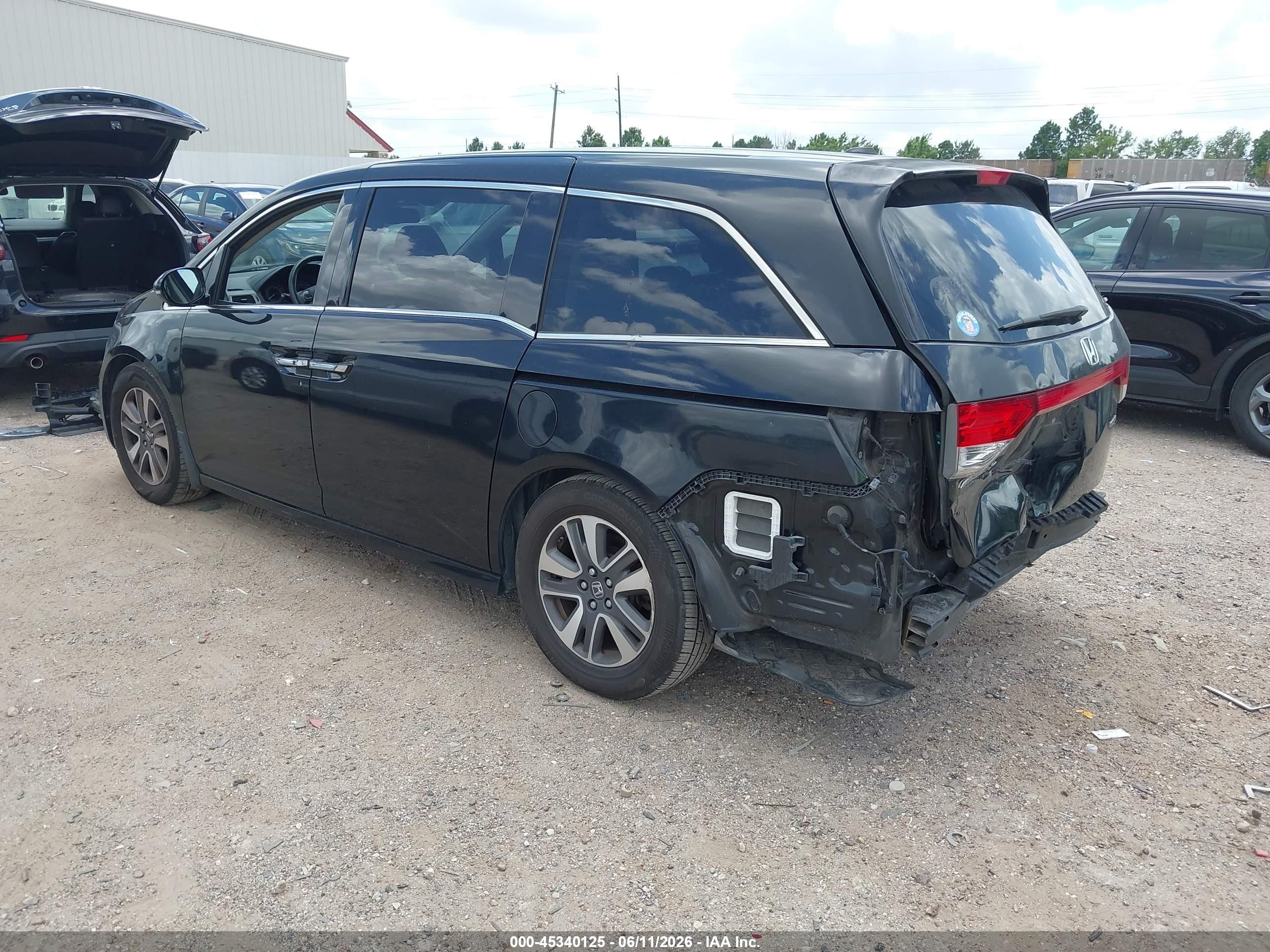 2015 Honda Odyssey Touring/touring Elite Black vin: 5FNRL5H99FB015248