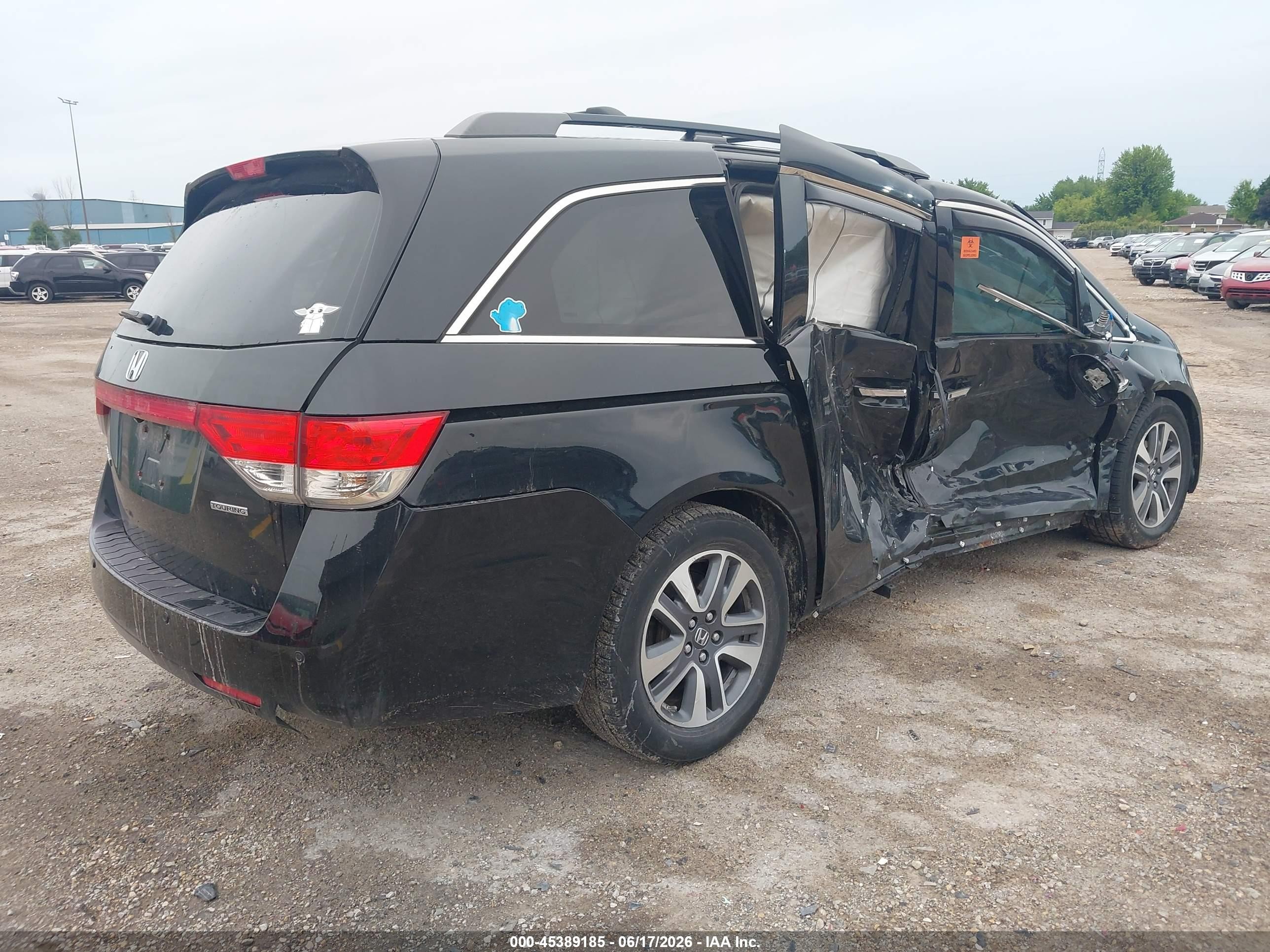 2015 Honda Odyssey Touring/touring Elite Черный vin: 5FNRL5H99FB039422