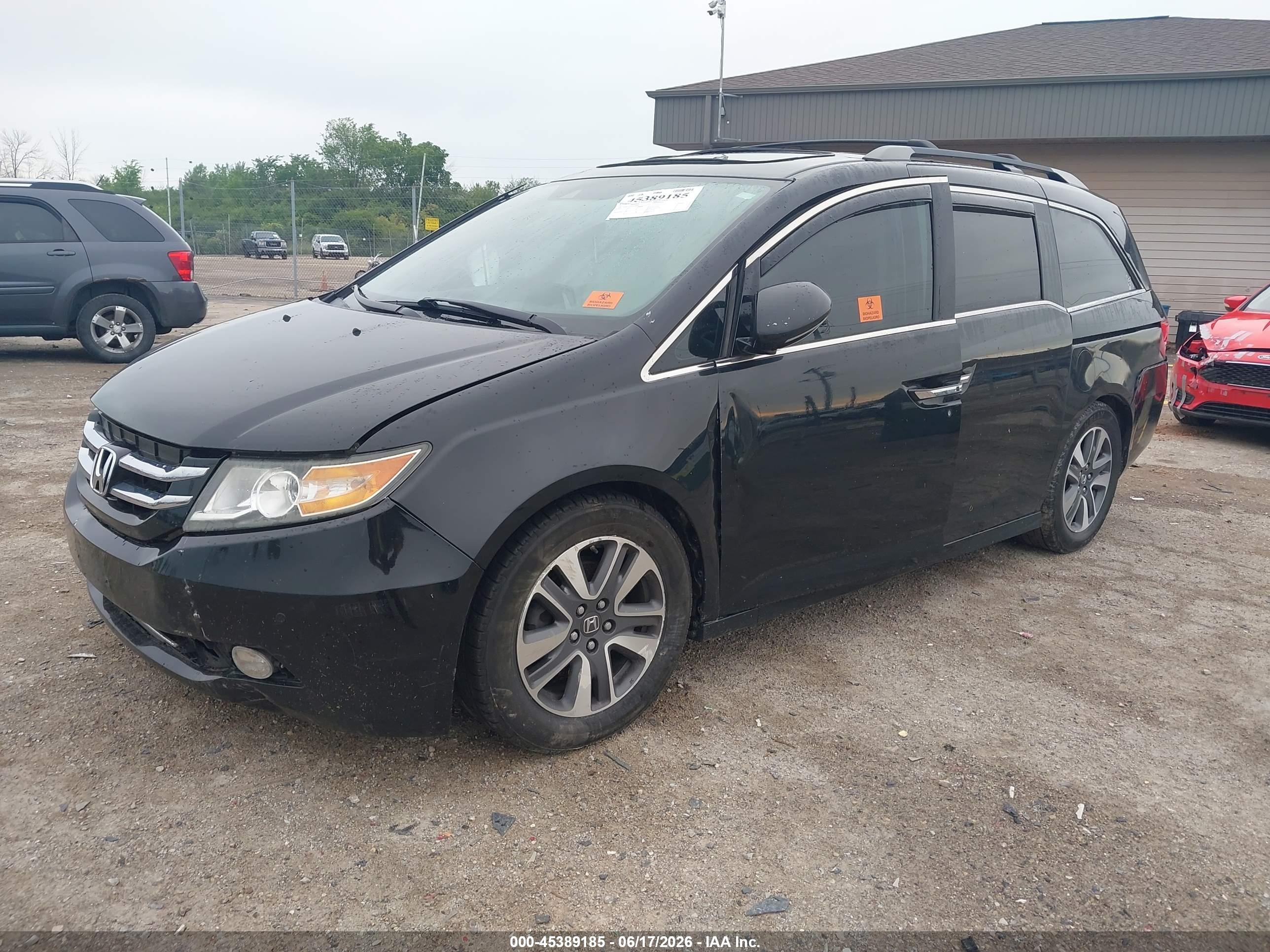 2015 Honda Odyssey Touring/touring Elite Черный vin: 5FNRL5H99FB039422