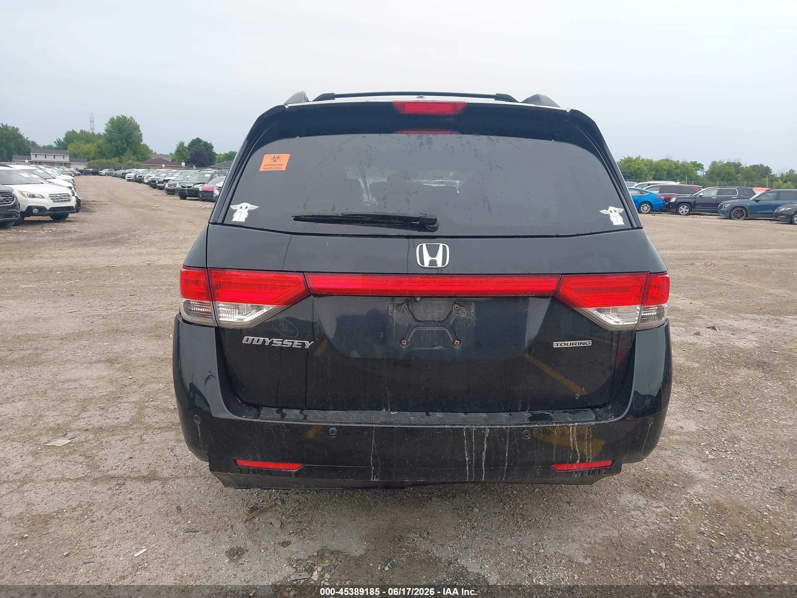 2015 Honda Odyssey Touring/touring Elite Черный vin: 5FNRL5H99FB039422