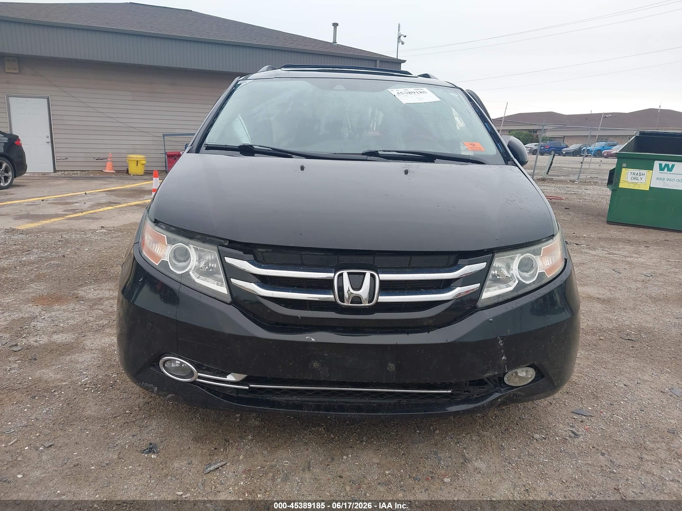 2015 Honda Odyssey Touring/touring Elite Черный vin: 5FNRL5H99FB039422
