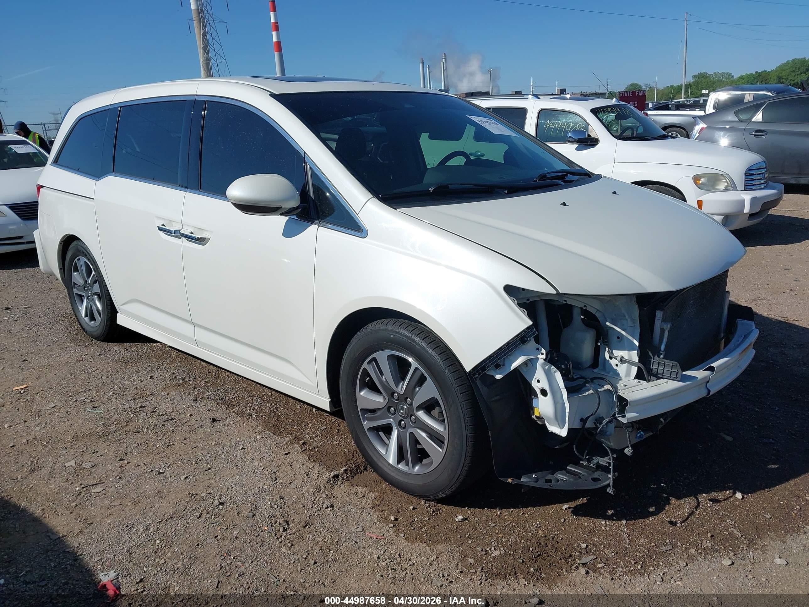 2015 Honda Odyssey Touring/touring Elite Белый vin: 5FNRL5H99FB045950