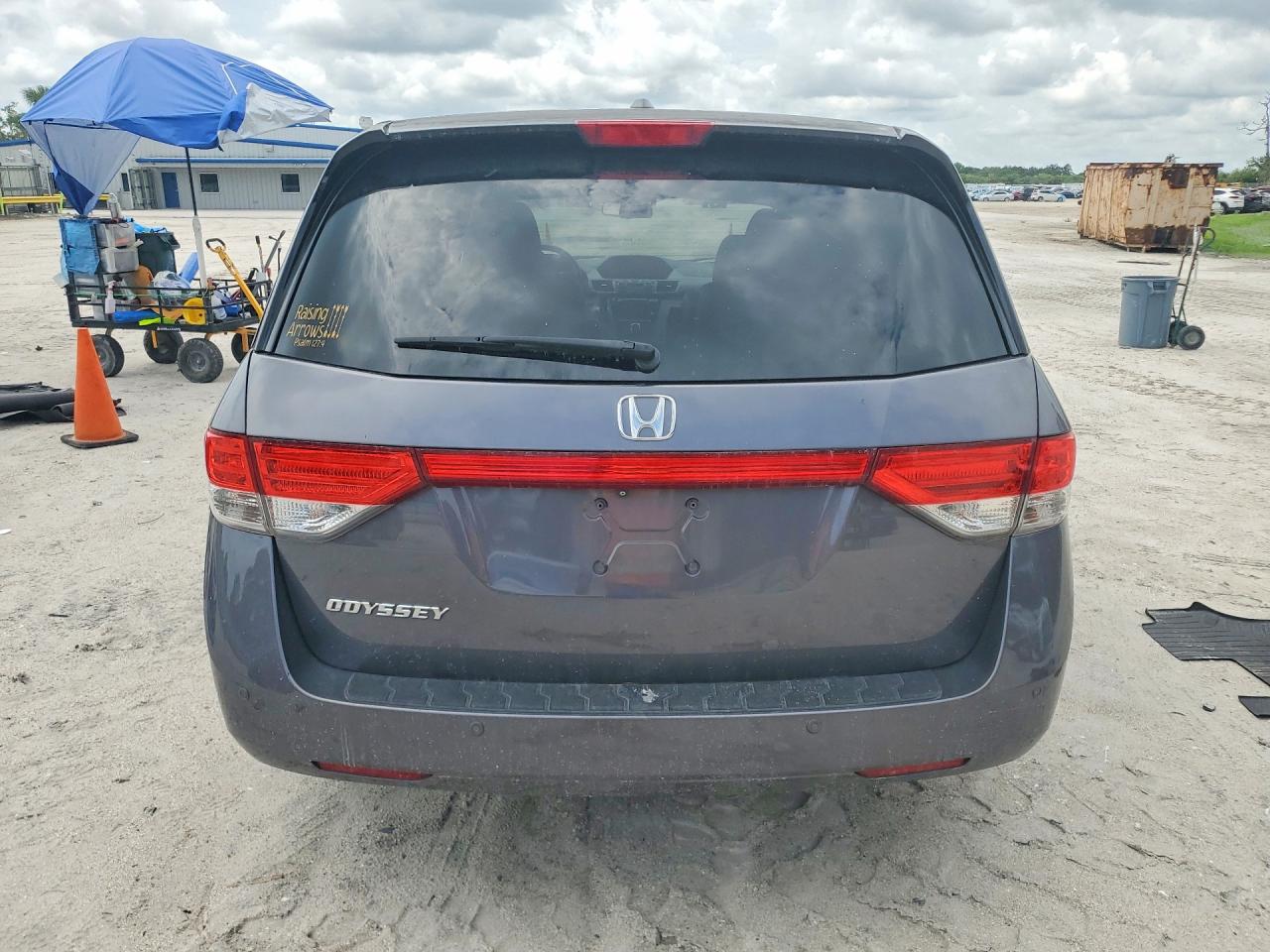2015 Honda Odyssey Touring Gray vin: 5FNRL5H99FB056186