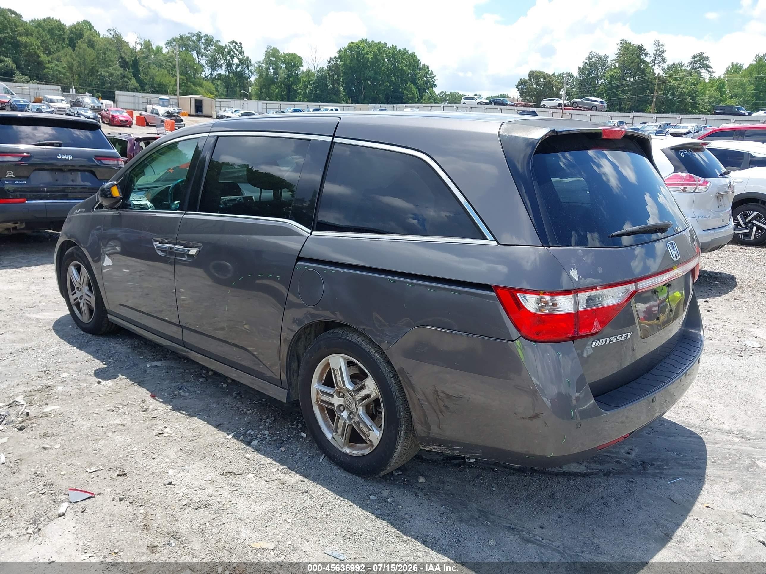 2011 Honda Odyssey Touring/touring Elite Gray vin: 5FNRL5H9XBB031923
