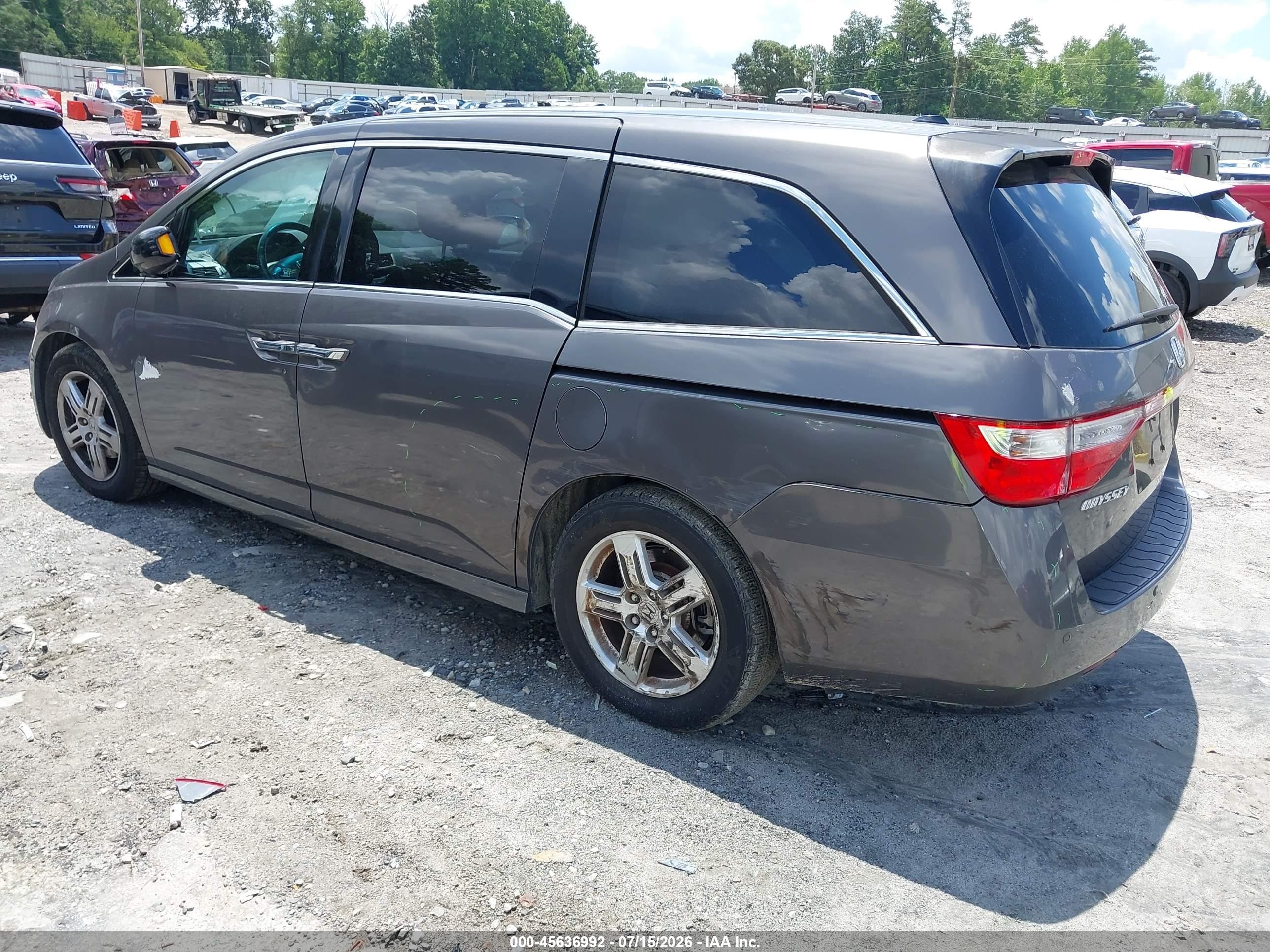 2011 Honda Odyssey Touring/touring Elite Gray vin: 5FNRL5H9XBB031923