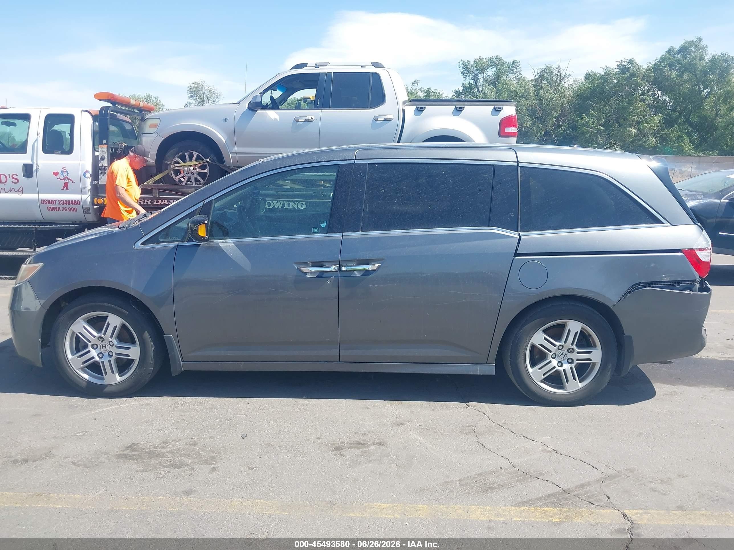 2012 Honda Odyssey Touring/touring Elite Blue vin: 5FNRL5H9XCB028277