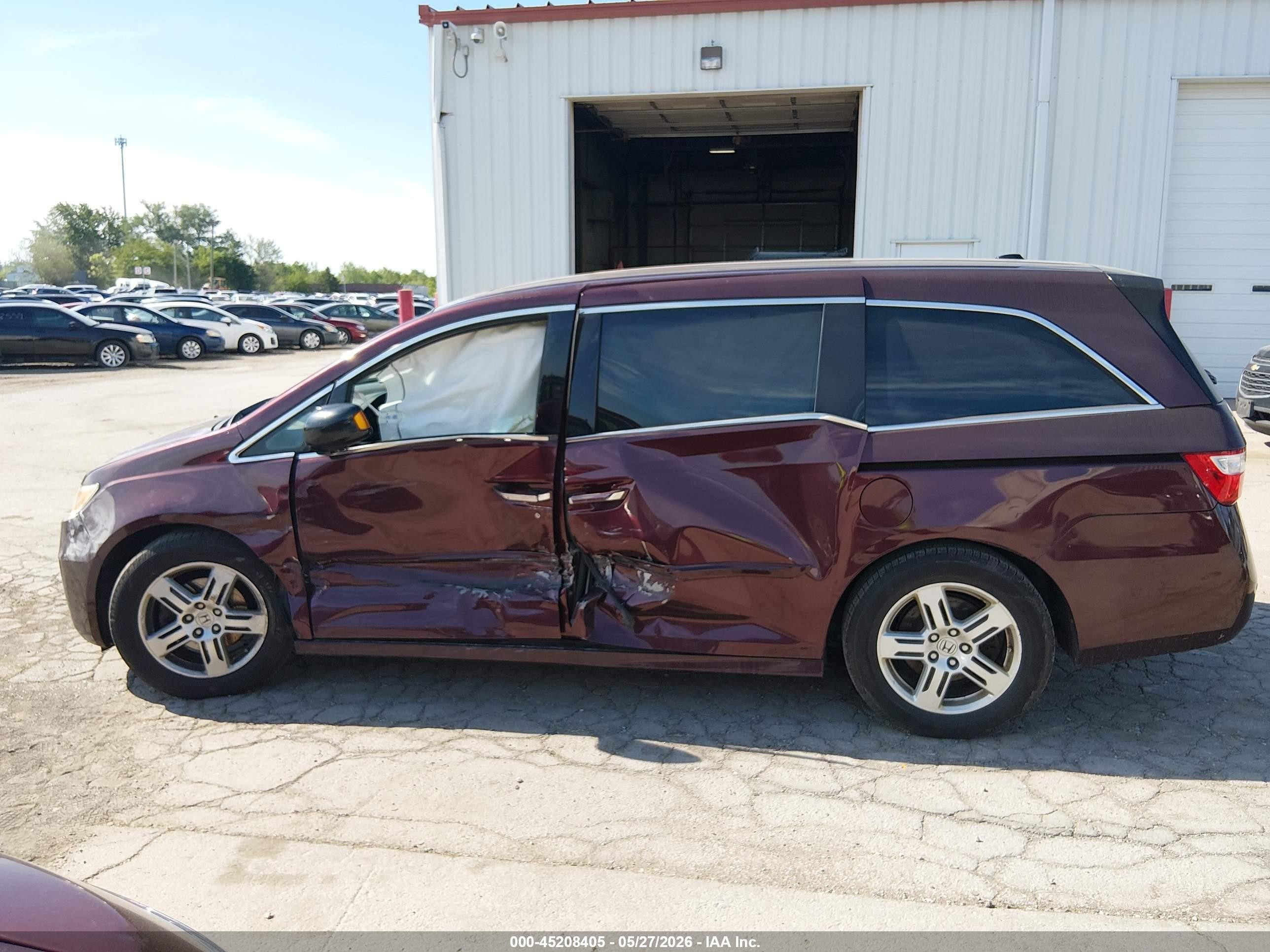 2012 Honda Odyssey Touring/touring Elite Темно-бордовый vin: 5FNRL5H9XCB112521
