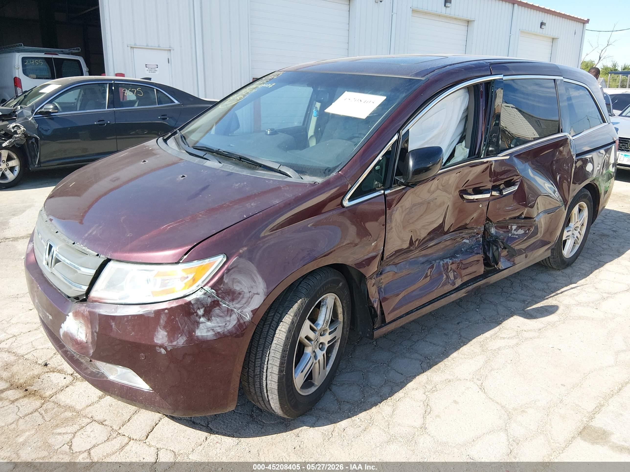 2012 Honda Odyssey Touring/touring Elite Темно-бордовый vin: 5FNRL5H9XCB112521