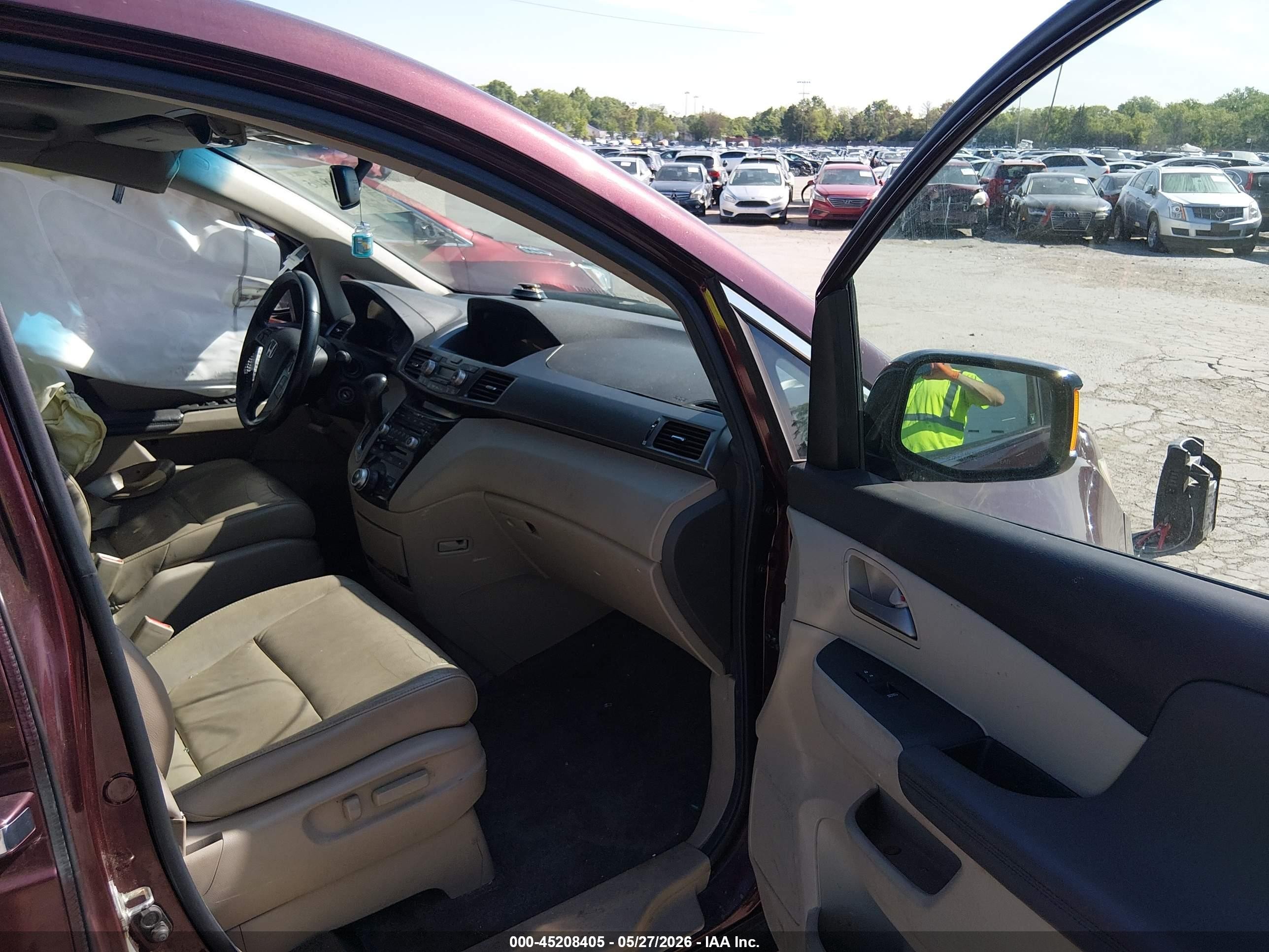 2012 Honda Odyssey Touring/touring Elite Темно-бордовый vin: 5FNRL5H9XCB112521