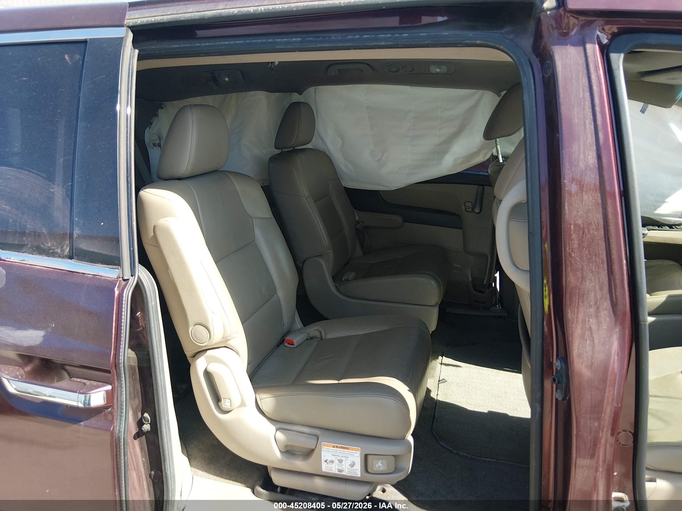 2012 Honda Odyssey Touring/touring Elite Темно-бордовый vin: 5FNRL5H9XCB112521