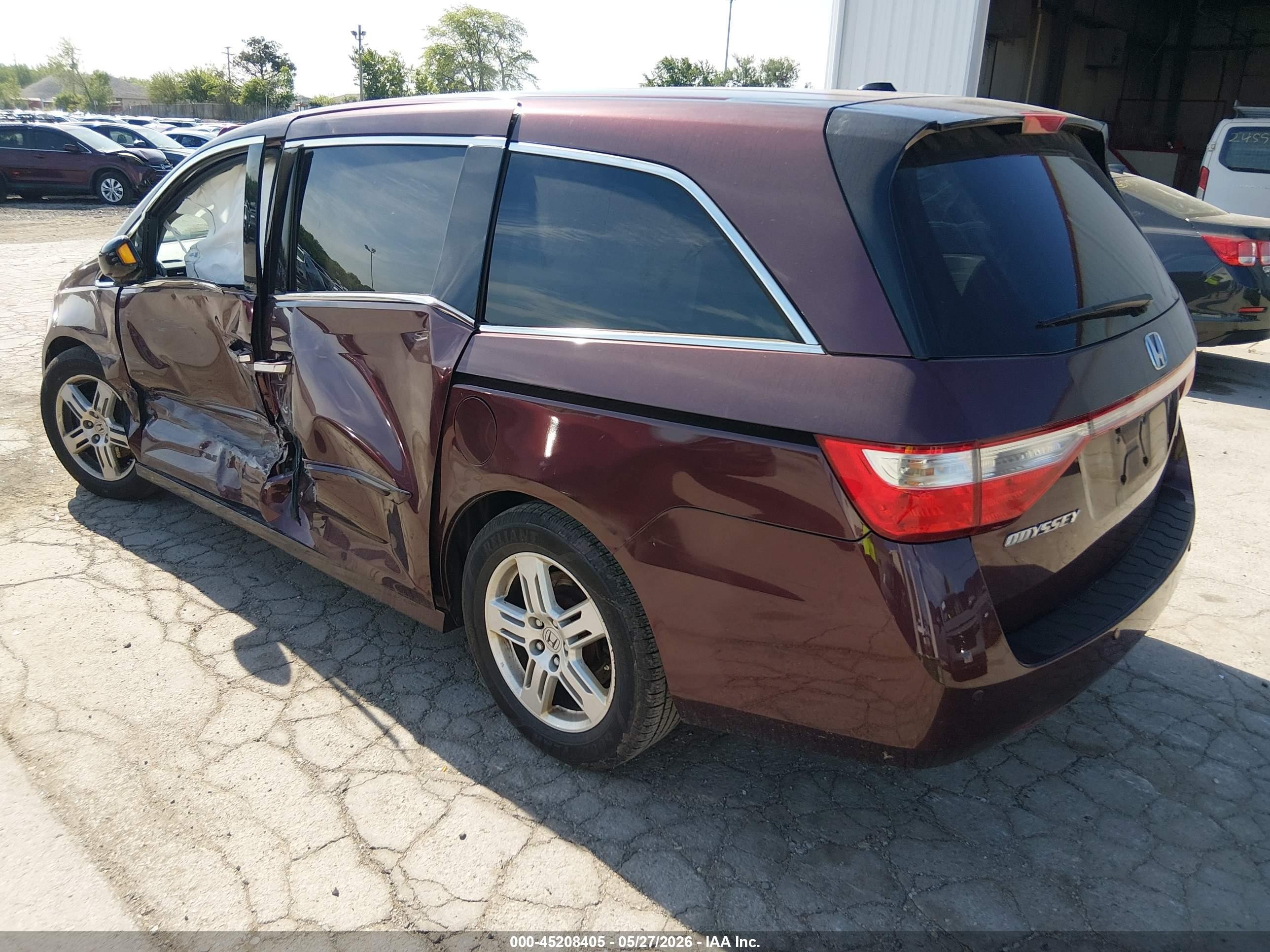 2012 Honda Odyssey Touring/touring Elite Темно-бордовый vin: 5FNRL5H9XCB112521