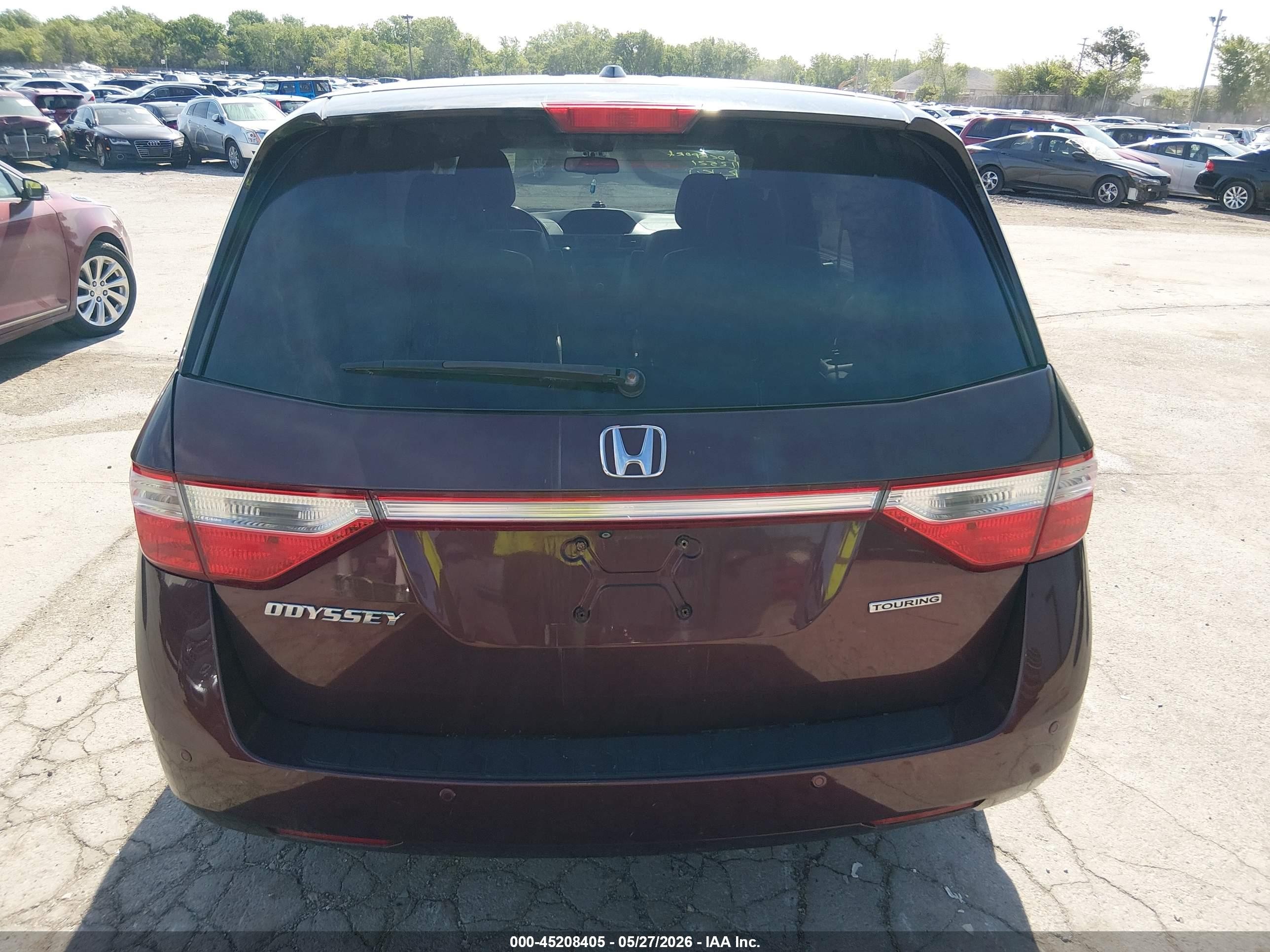 2012 Honda Odyssey Touring/touring Elite Темно-бордовый vin: 5FNRL5H9XCB112521