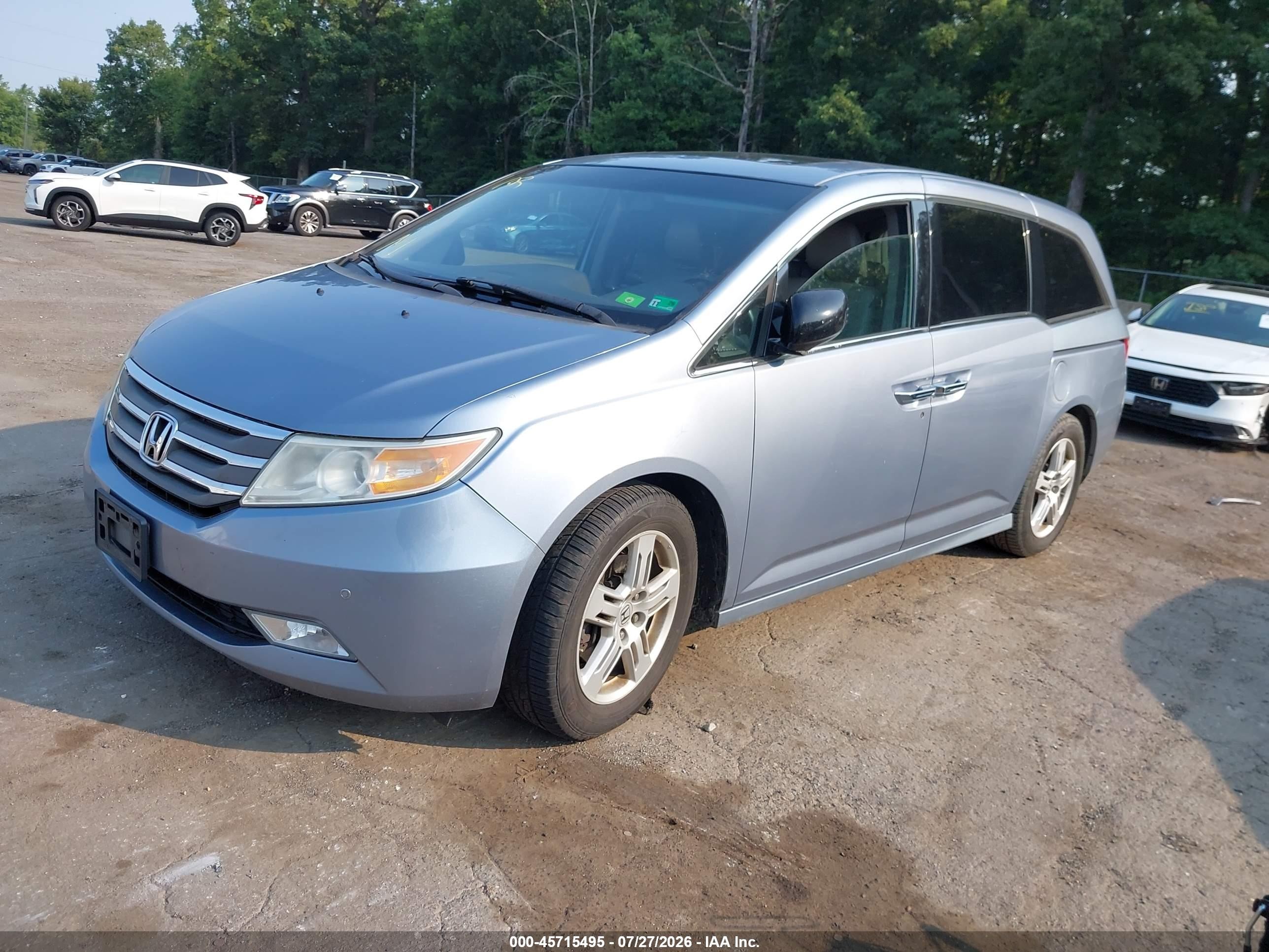 2012 Honda Odyssey Touring/touring Elite Light Blue vin: 5FNRL5H9XCB145356
