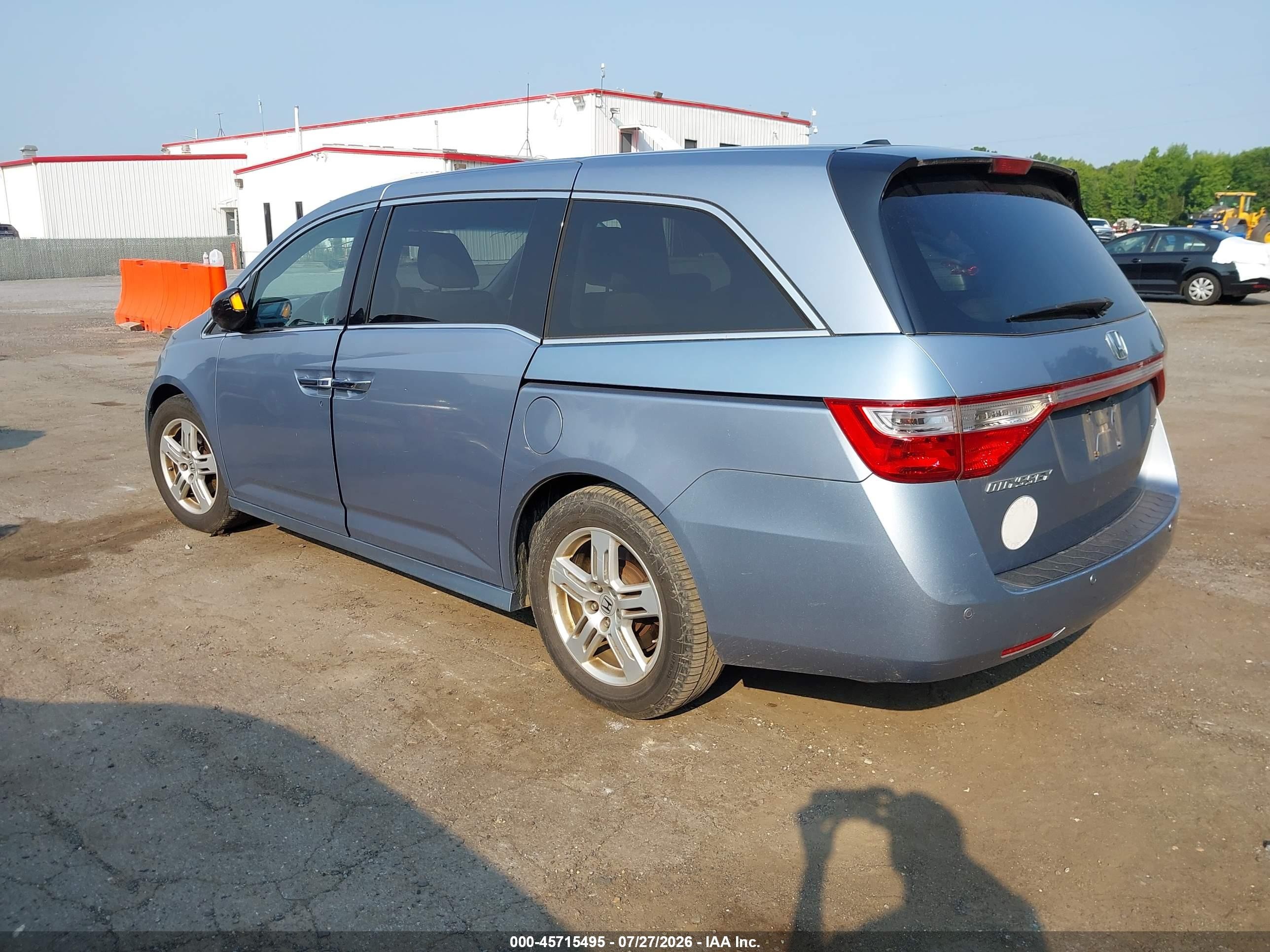 2012 Honda Odyssey Touring/touring Elite Light Blue vin: 5FNRL5H9XCB145356